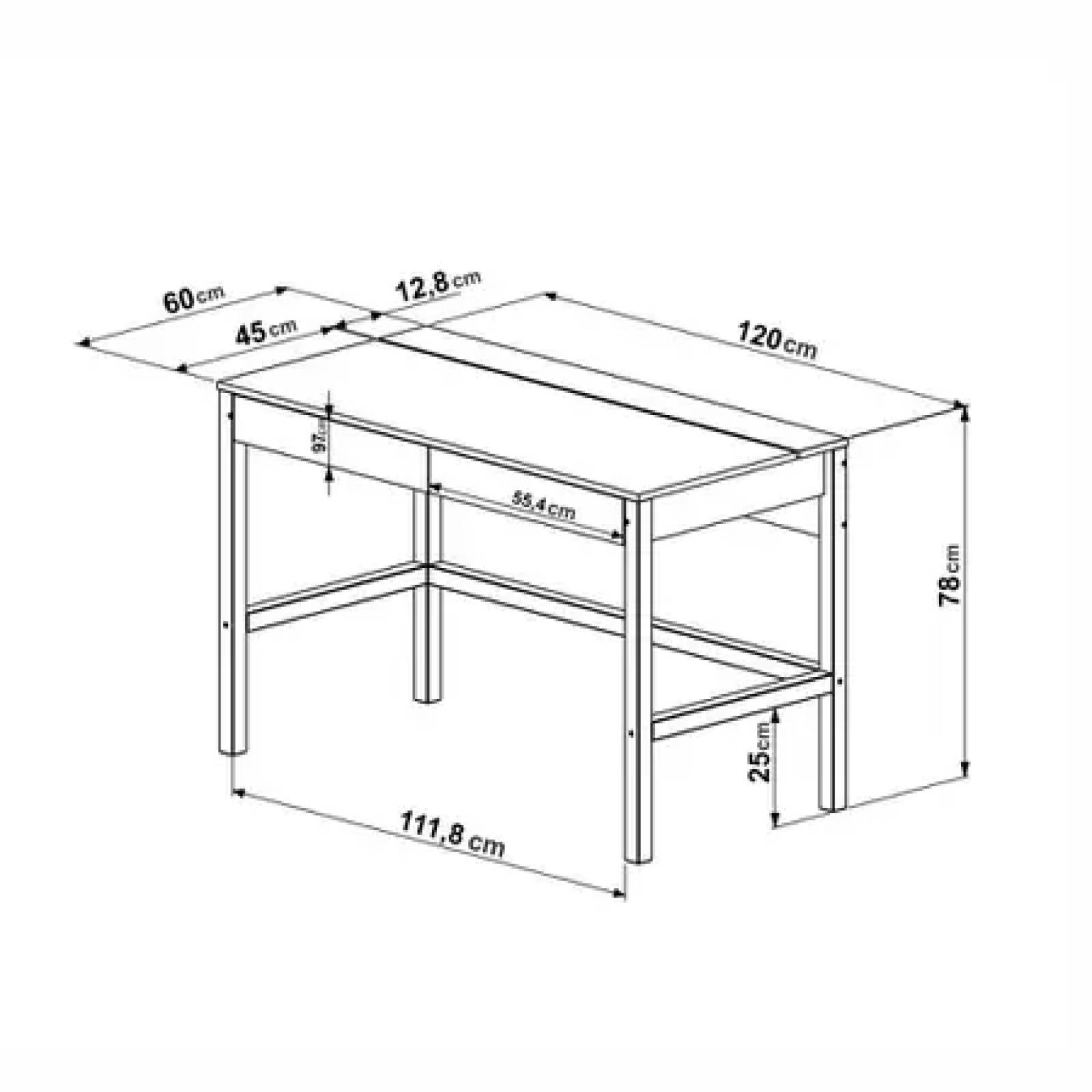 Escritorio Industrial Multiusos P Oficina 2 cajones 26112
