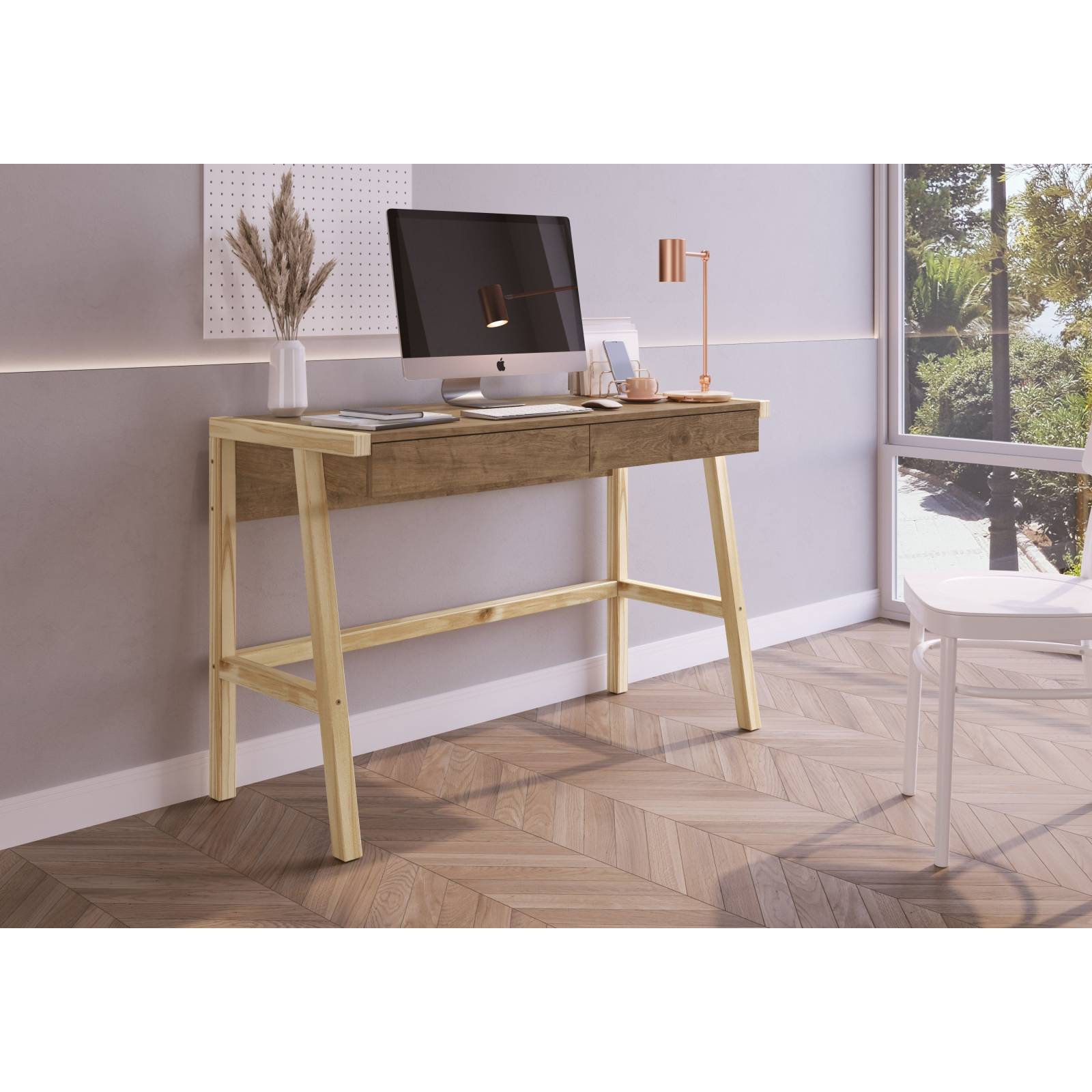 Escritorio Industrial Multiusos P Oficina 2 cajones 26113VP