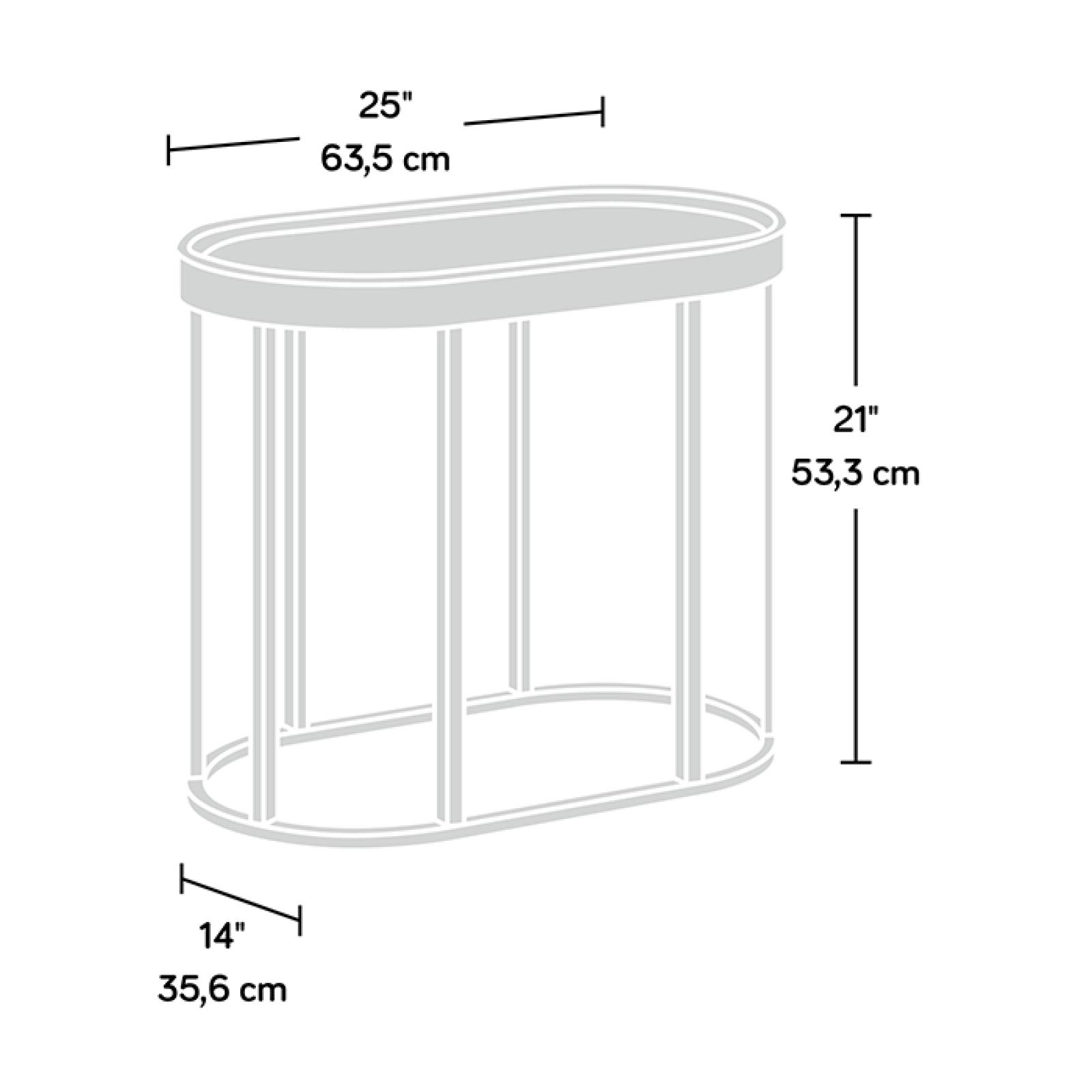 Mesa auxiliar Sauder acabado en Marfil Color Blanco 422388