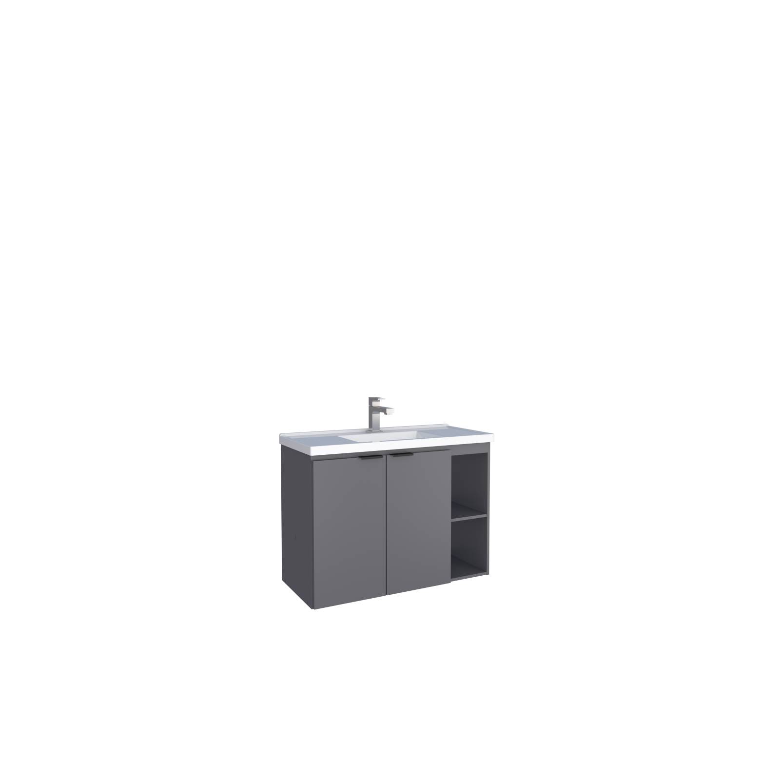 MUEBLE BAÑO ASTER 80 GRIS MODELO 102430