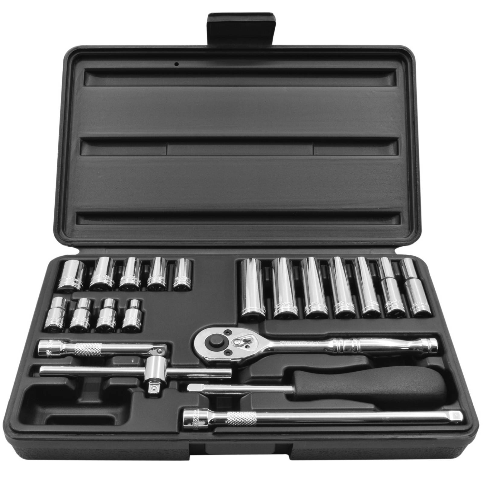 Knova Juego de Herramientas autocle milimétrico 1/4" 22 piezas c/estuche organizador