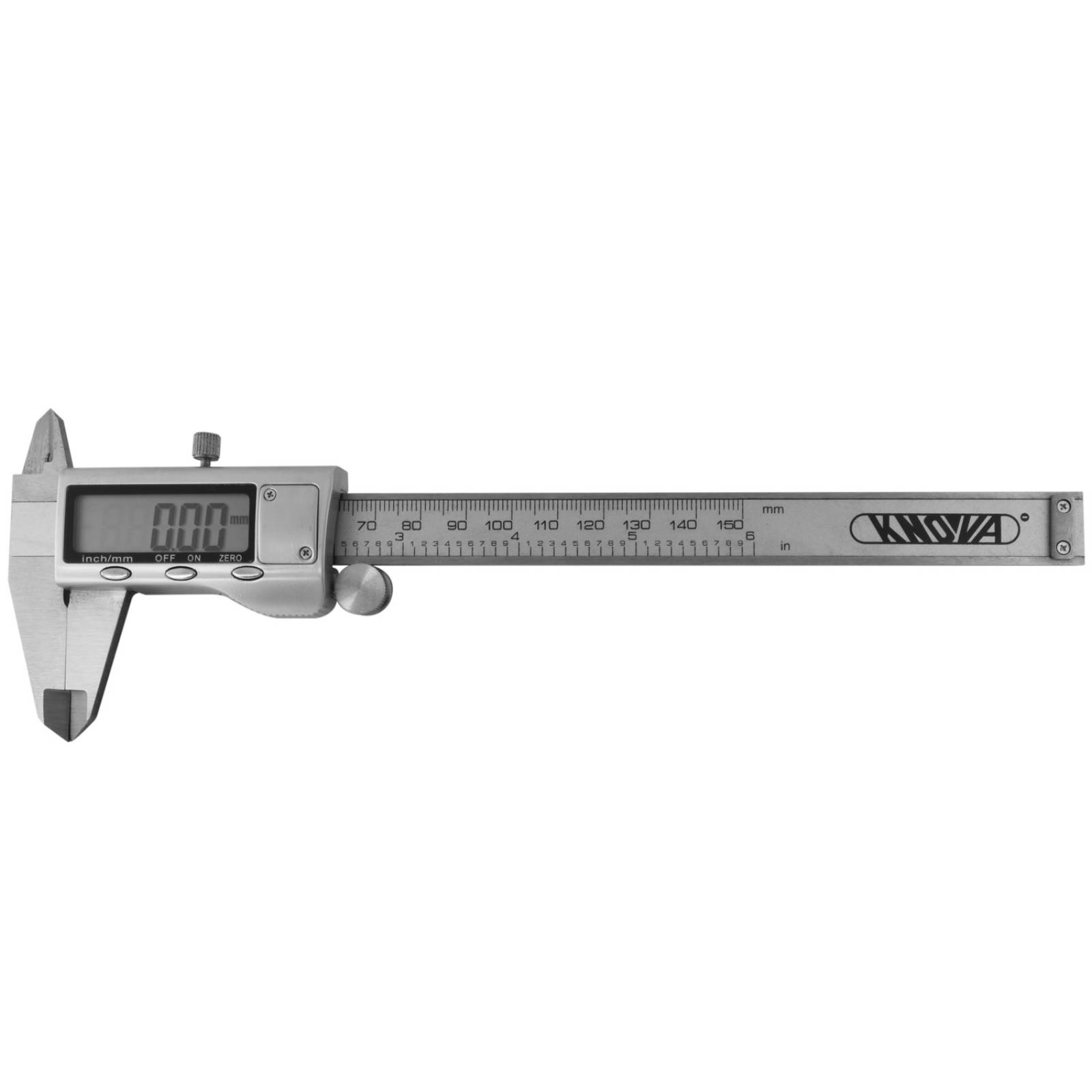 Knova Calibrador Pie de Rey Digital Profesional 6" (0 a 152.4 mm) Lectura y conversiones en milímetros y pulgadas en cualquier posición