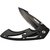 Knova Navaja/cuchillo plegable abatible de acero inoxidable 3" con seguro liberador y clip de bolsillo