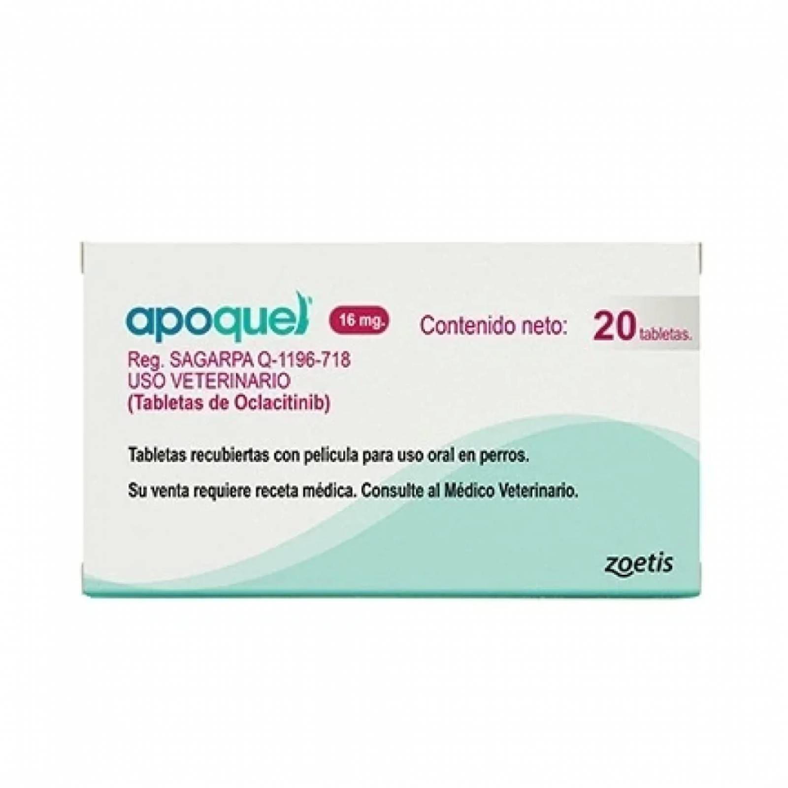 Apoquel Zoetis 16 Mg 20 Tab Dermatitis Atópica y Alérgica