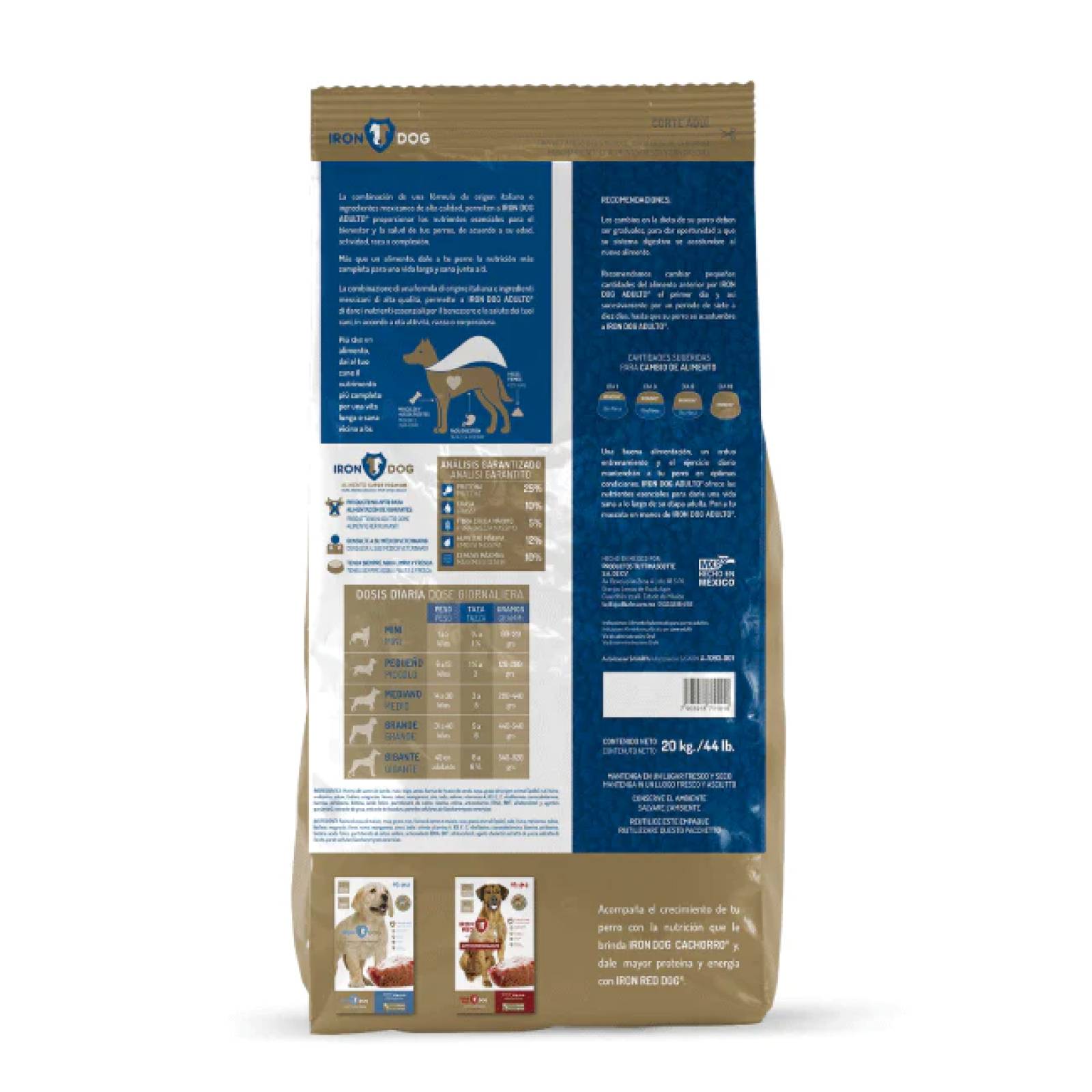 Iron Dog Adulto 20kg - Alimento para perro