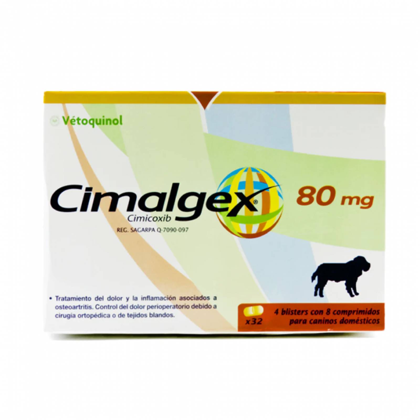 Cimalgex "Cimicoxib" 80 Mg 32 Comprimidos Vetoquinol