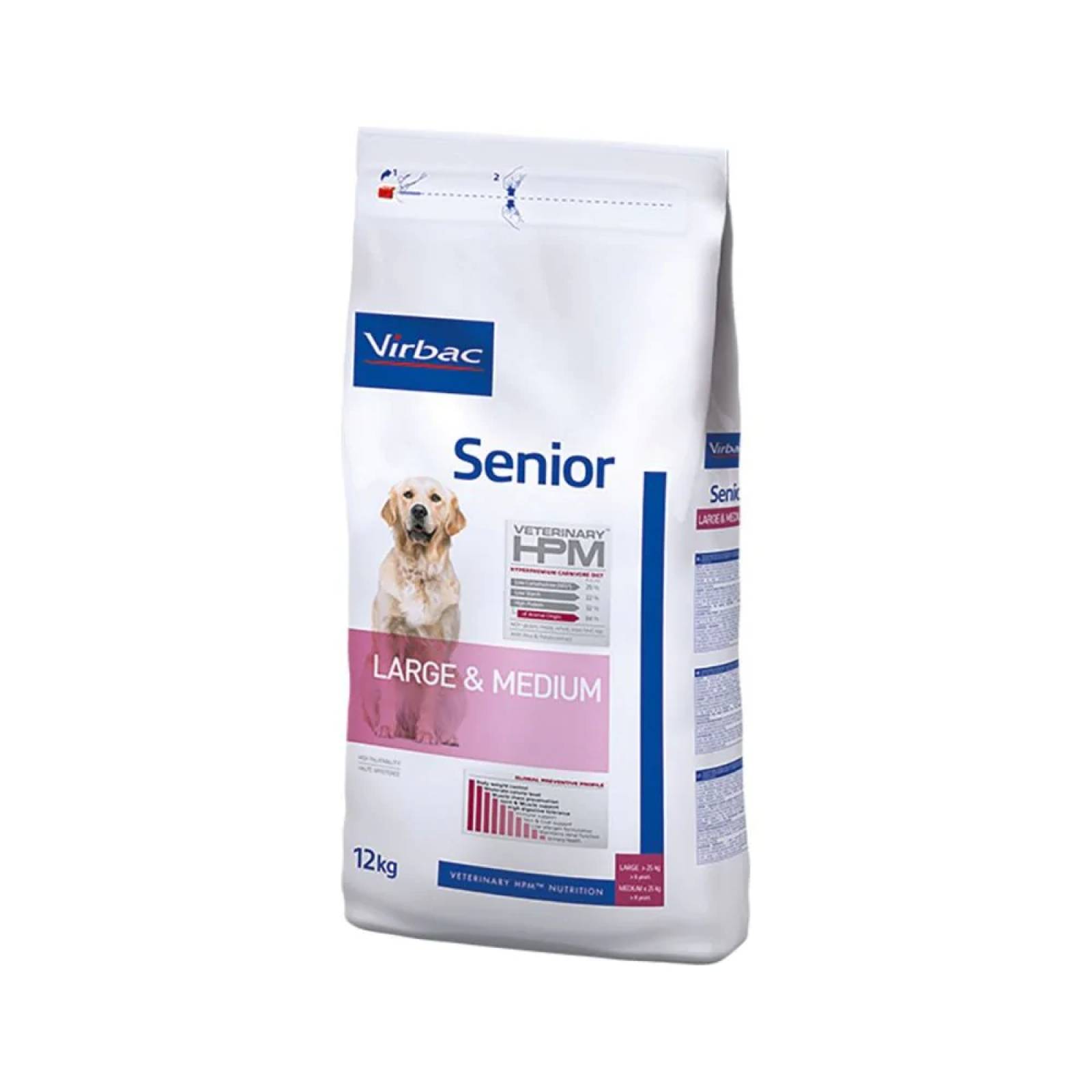 Alimento para perro Virbac Senior Razas Grandes y Medianas 12 Kg