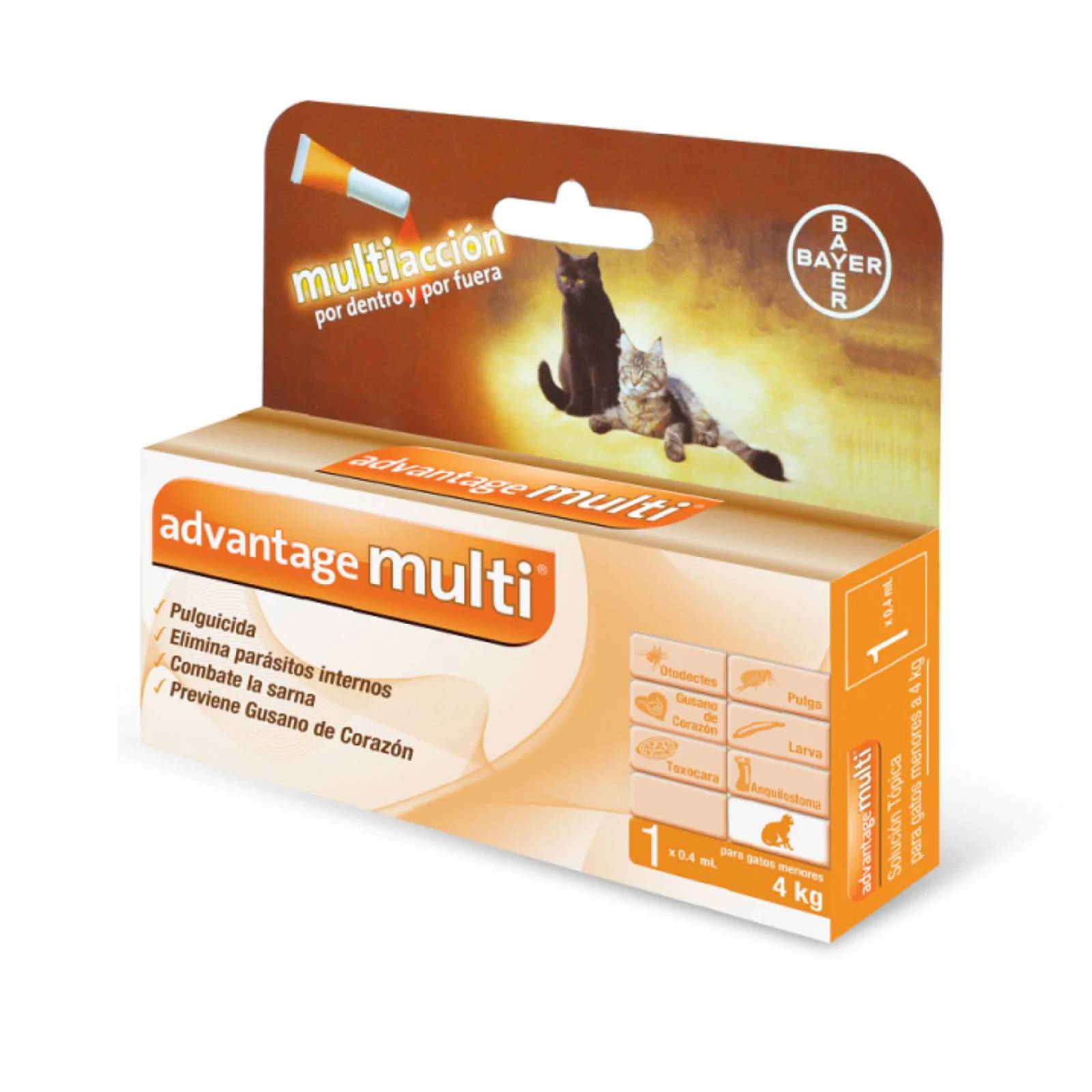 Advantage Multi 1 X 0.4 Ml para gatos de 0 a 4 kg