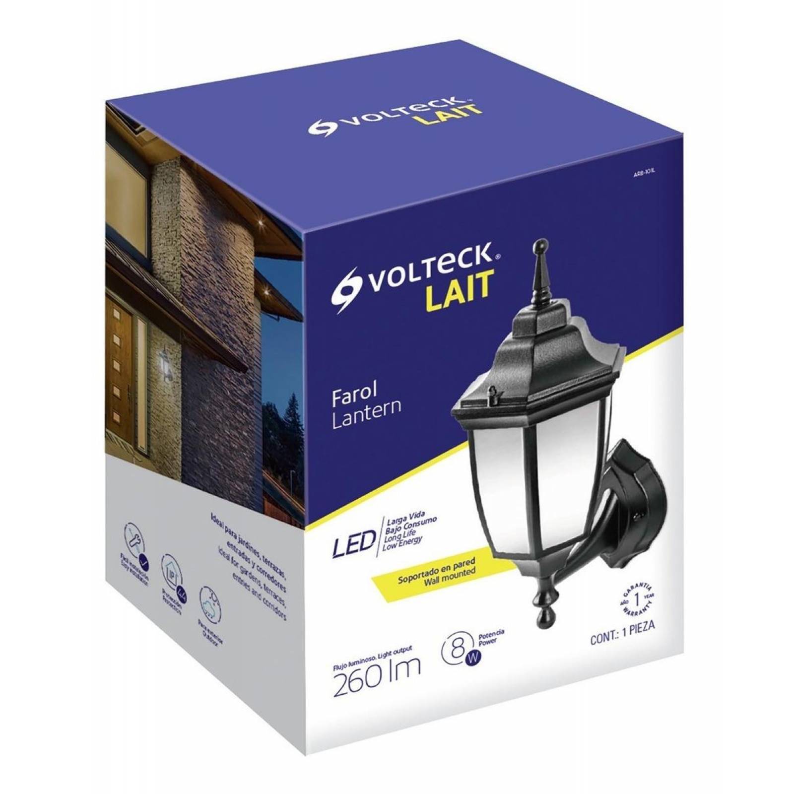 Arbotante Farol Soportado De Led Volteck 