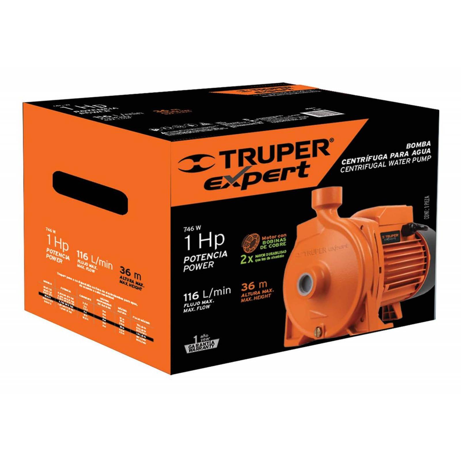 Bomba Para Agua Centrifuga 1 Hp Truper 