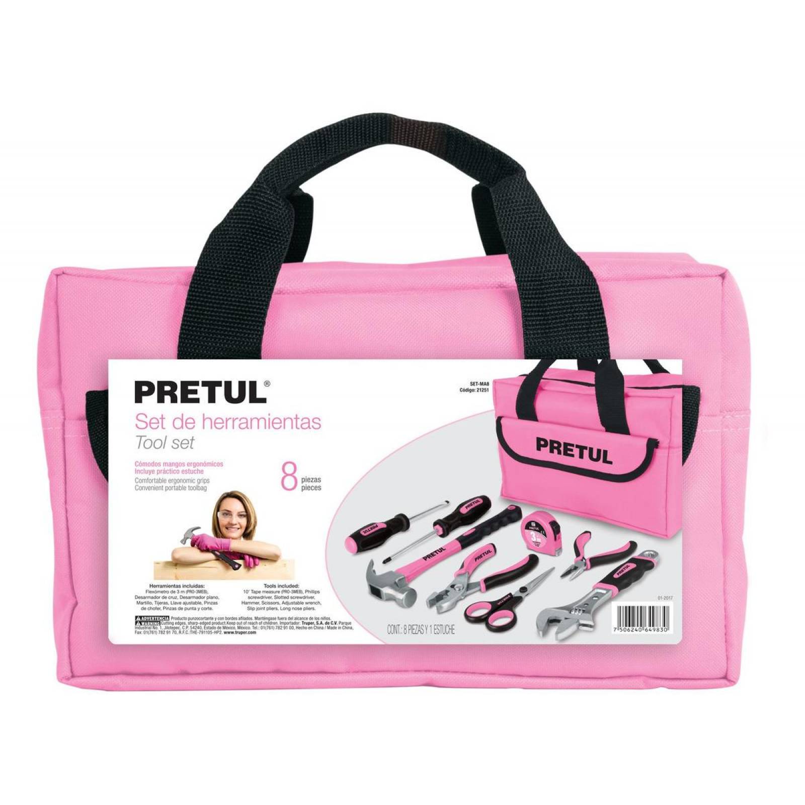 Juego de 8 herramientas caseras para dama, Pretul 