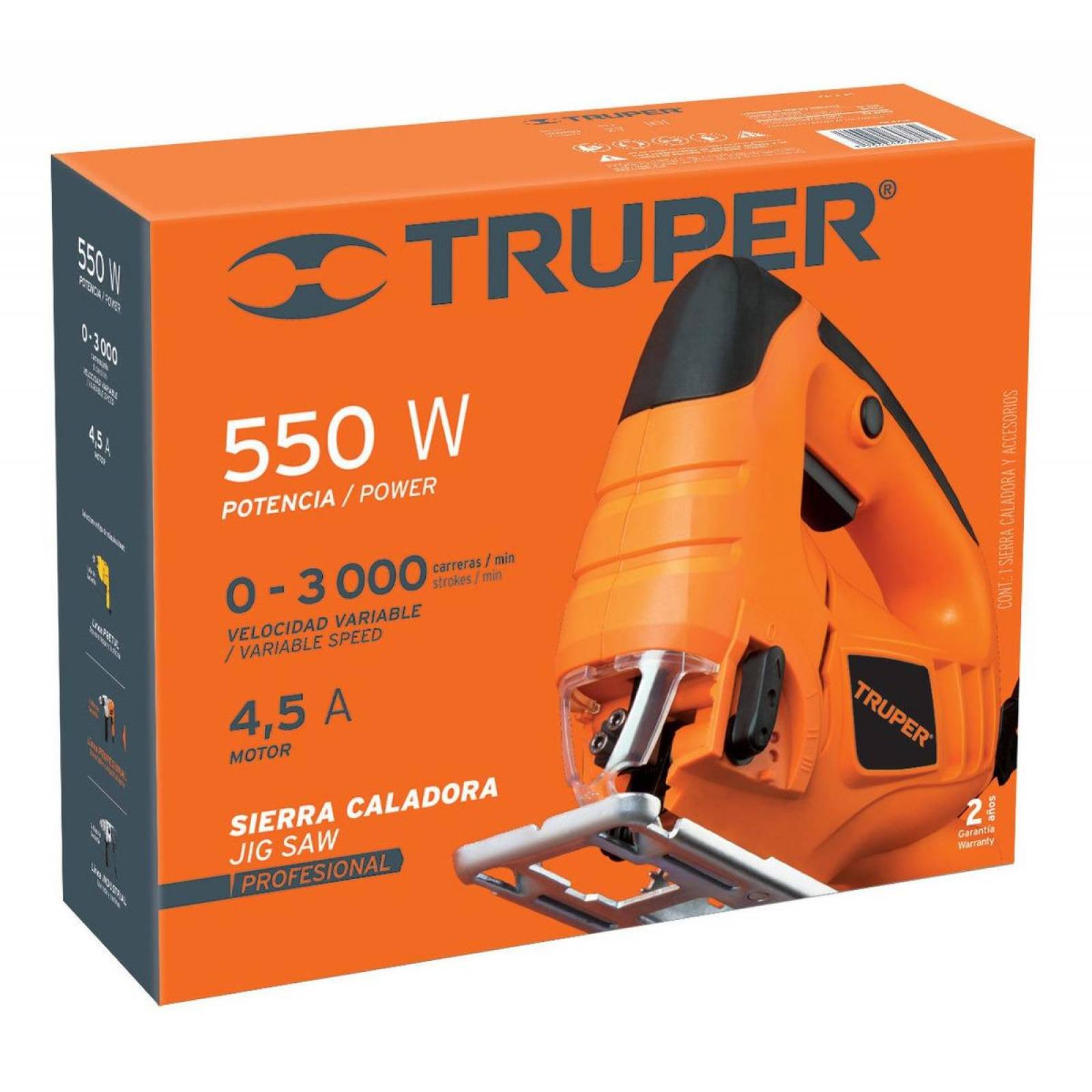 Sierra Caladora Profesional 550 W Truper 