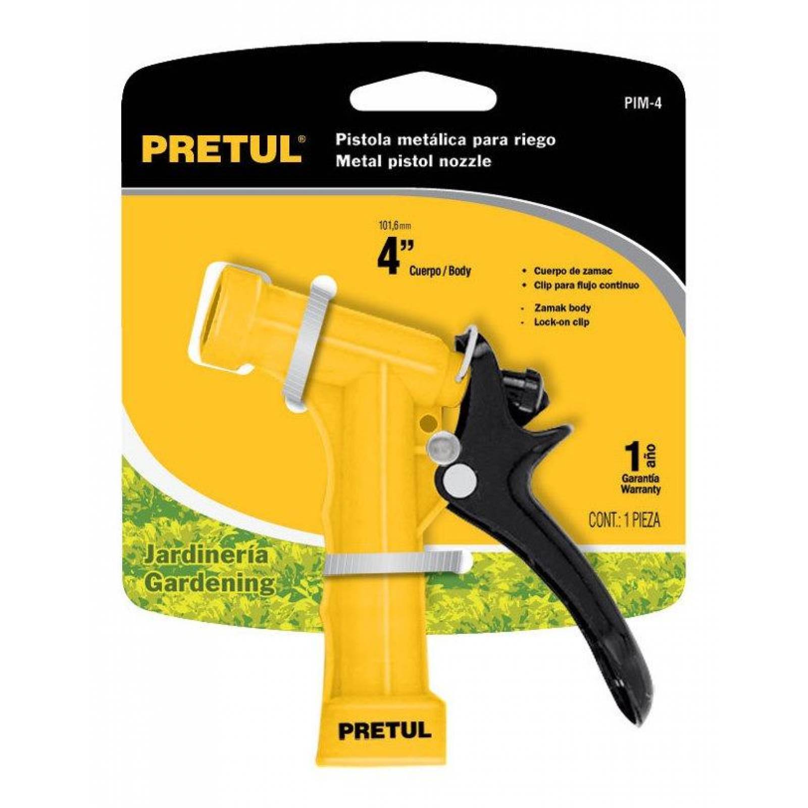 Pistola para riego Plástica 4" Pretul 