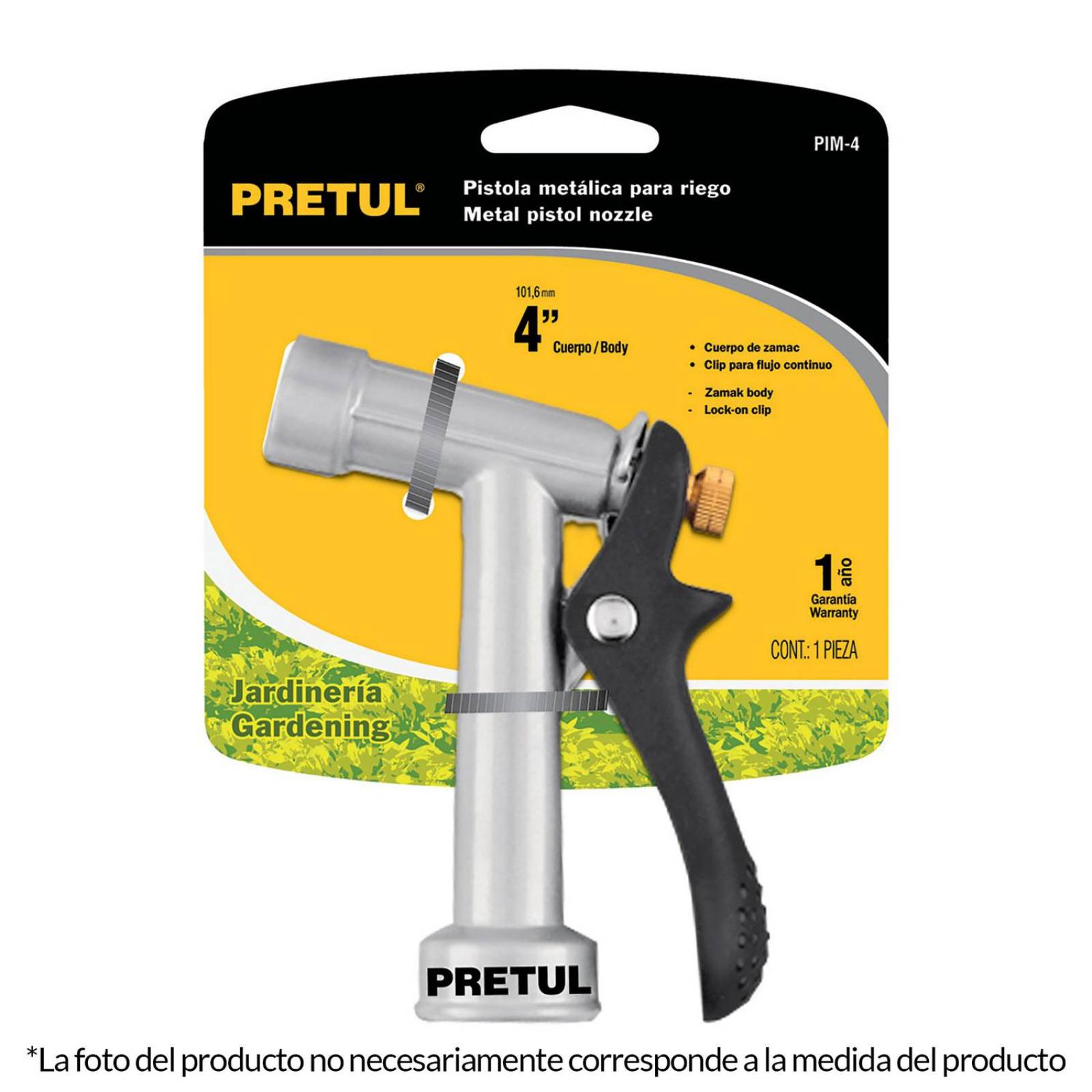 Pistola para riego Metálica 5" Pretul 