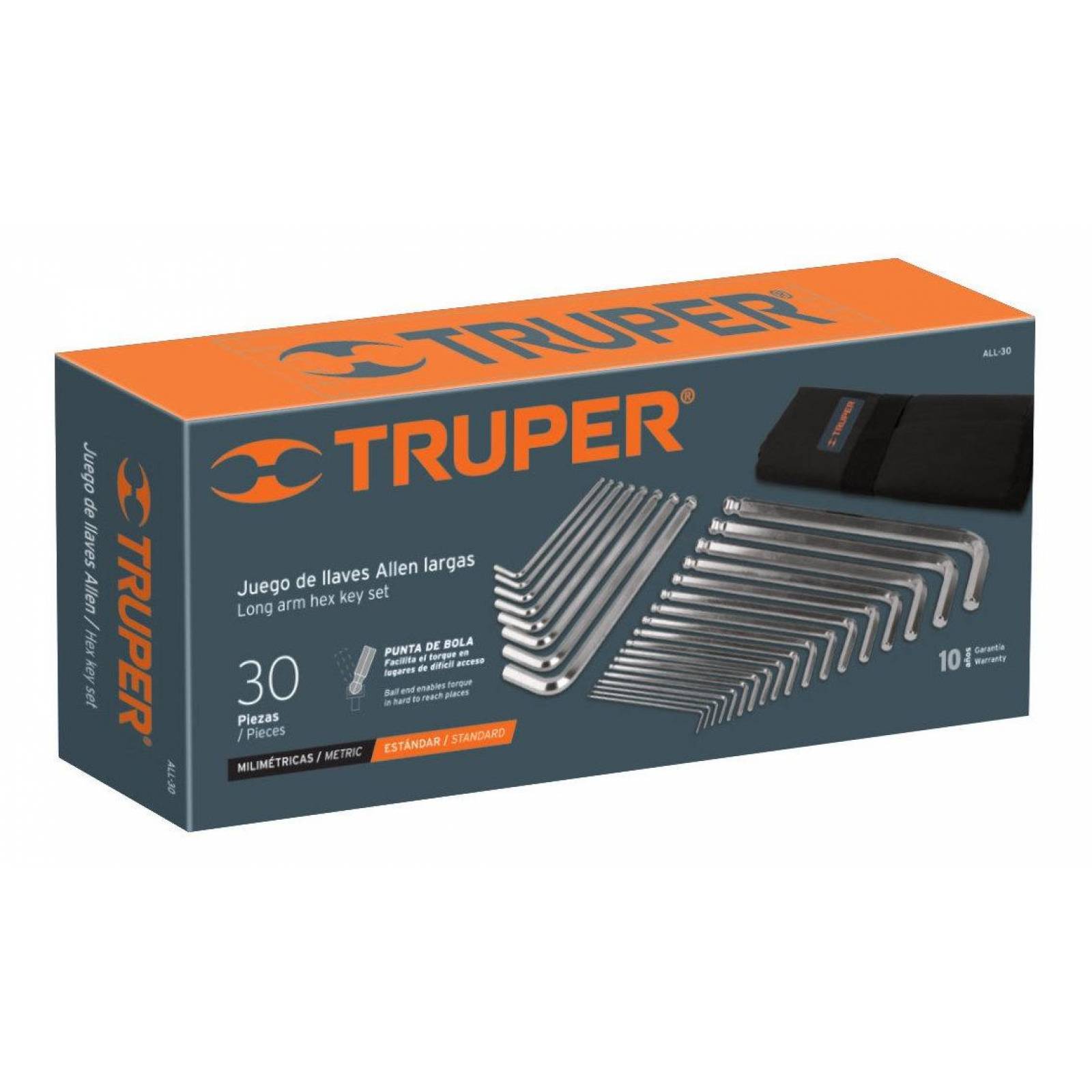 Juego De 30 Llaves Allen Standard Y Milimetricas C/estuche 1 
