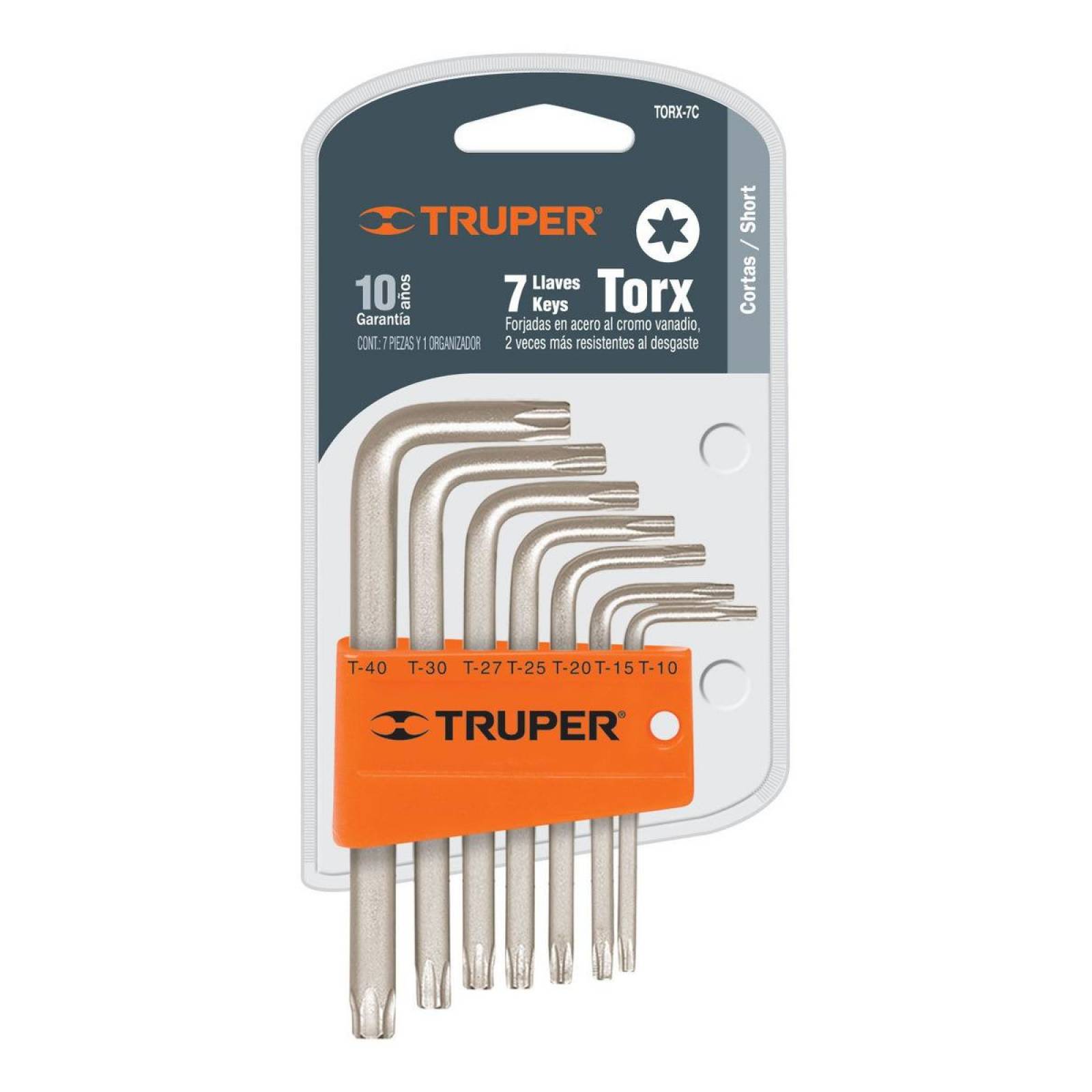 Juego De Llaves Torx 7 Piezas Con Organizador Truper 15552 