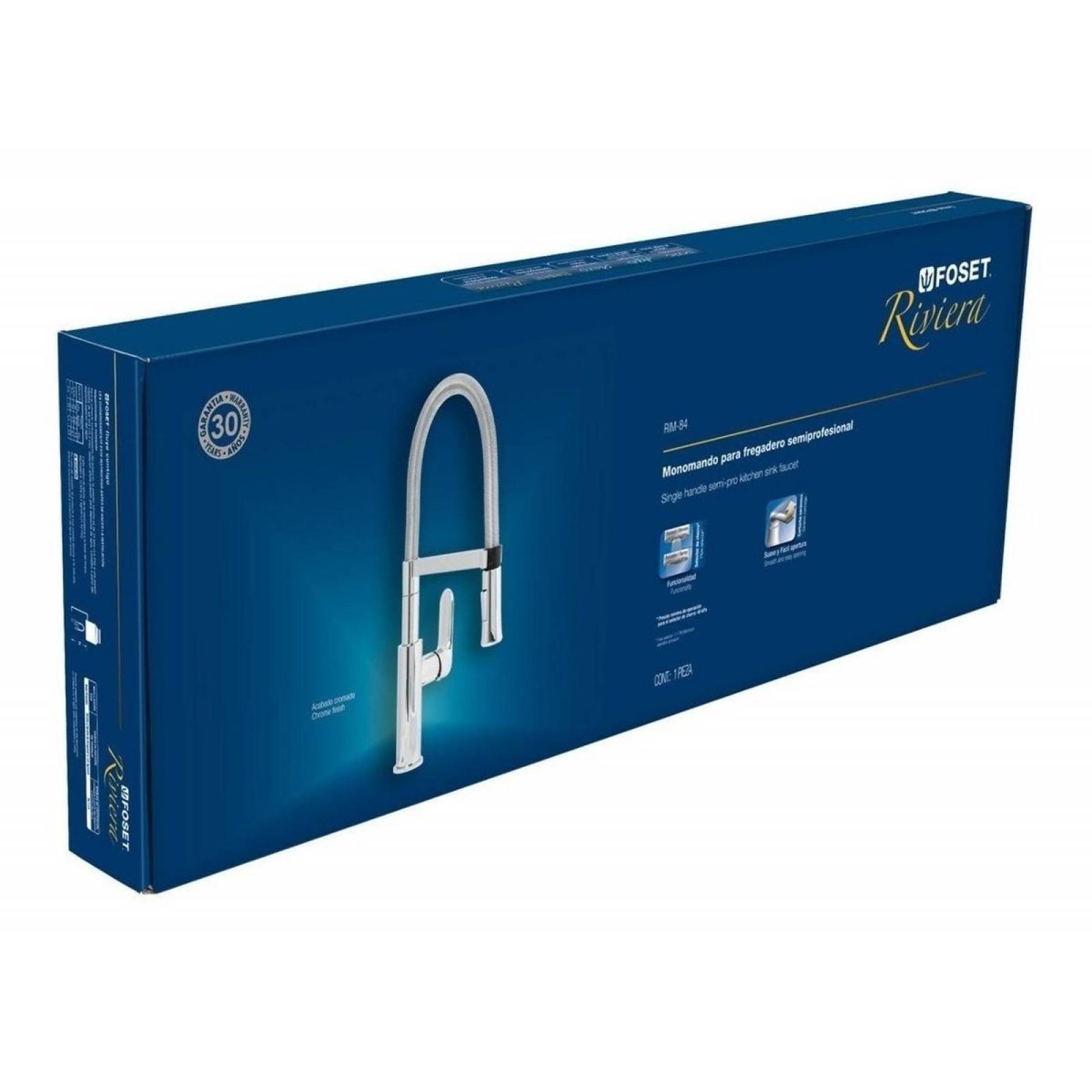 Mezcladora Para Fregadero Monomando Semi-pro Riviera 45195 