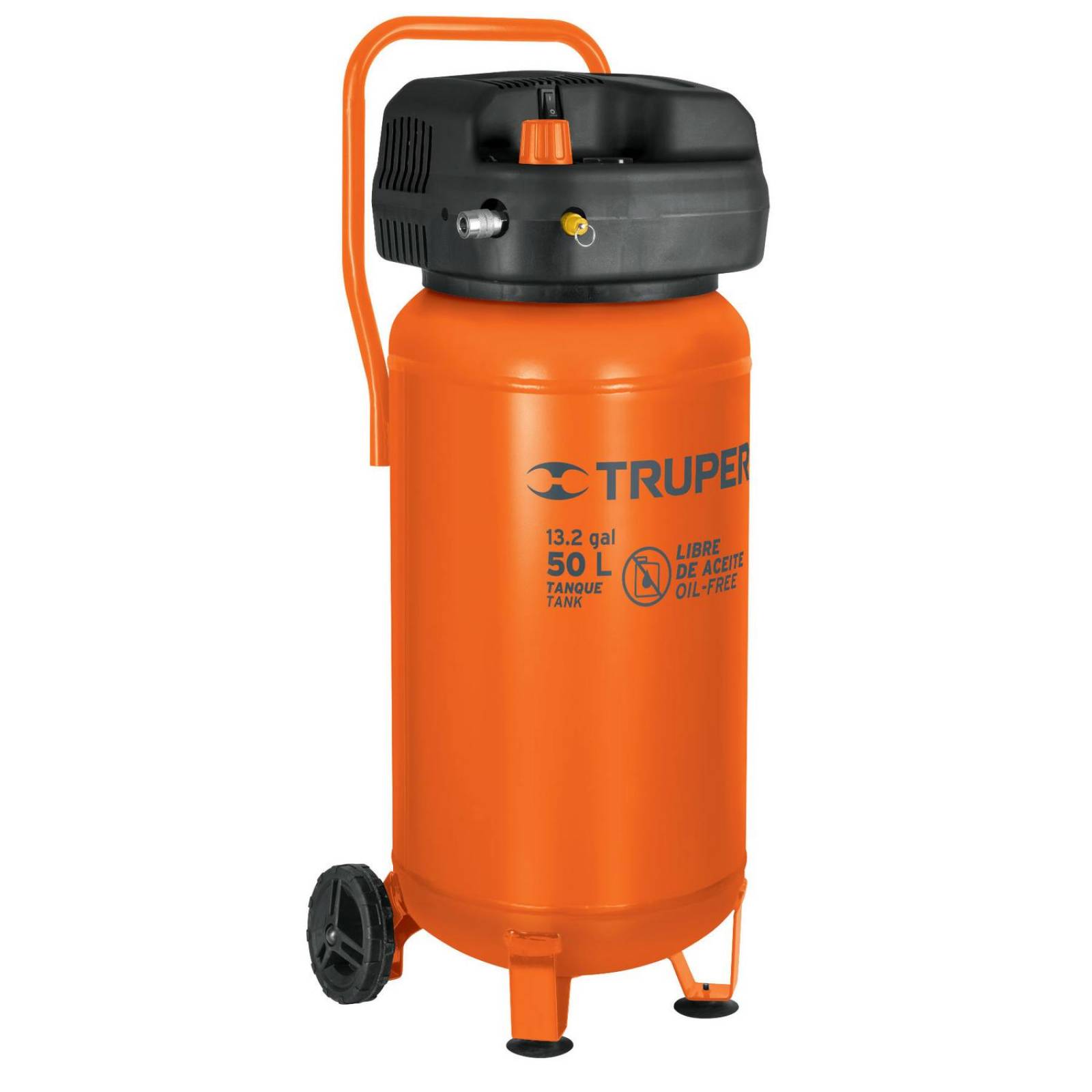 Compresor de aire mini eléctrico para aerógrafo portátil Truper COMP-AERO  150W 110V 60Hz naranja
