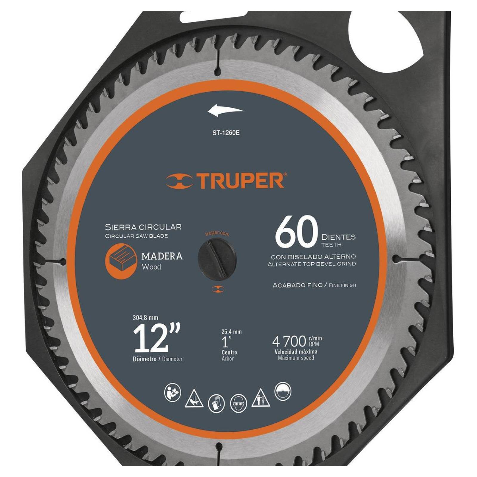 Disco Sierra Para Madera 12 60 Dientes Centro 1 