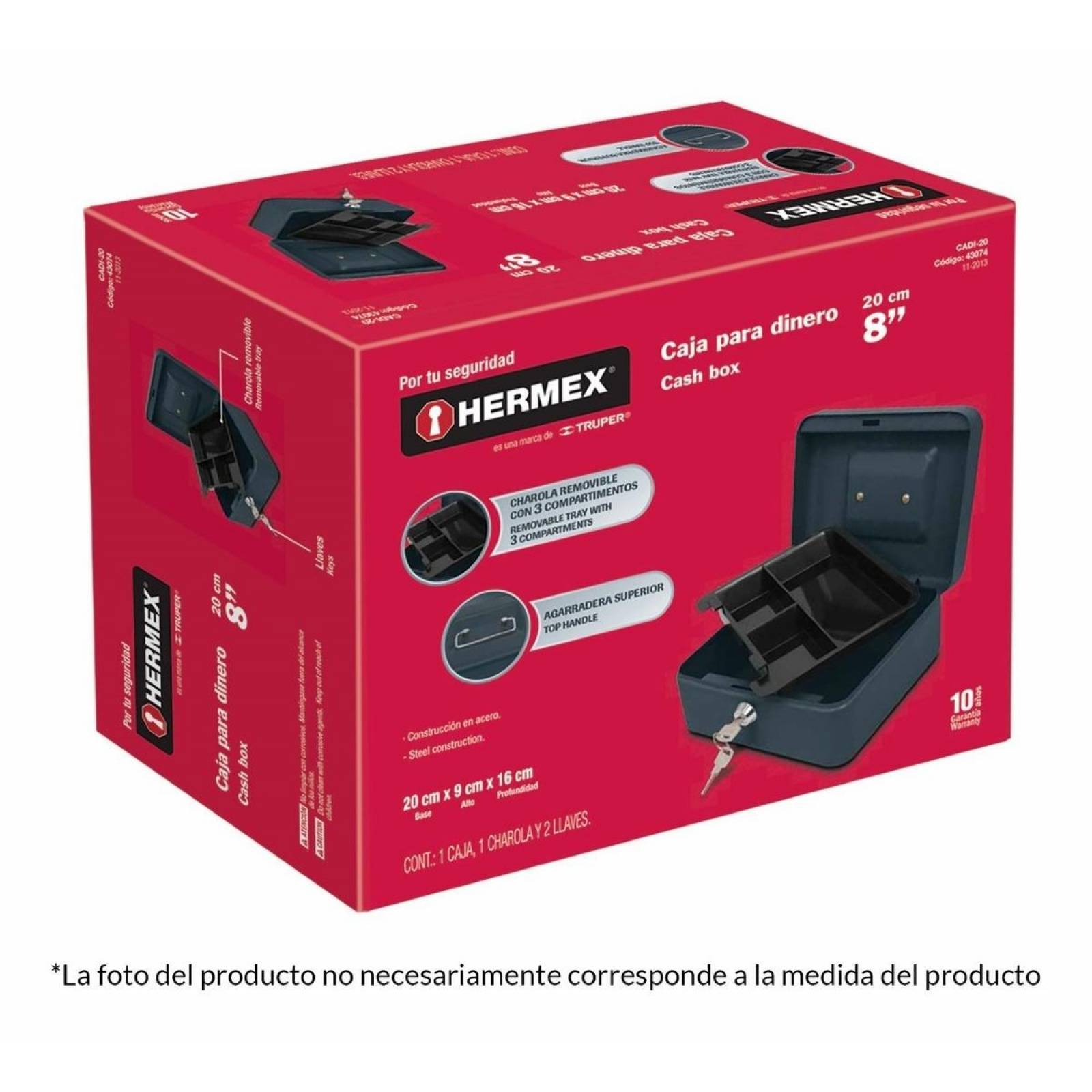 Caja De Dinero 25 Cm Hermex 