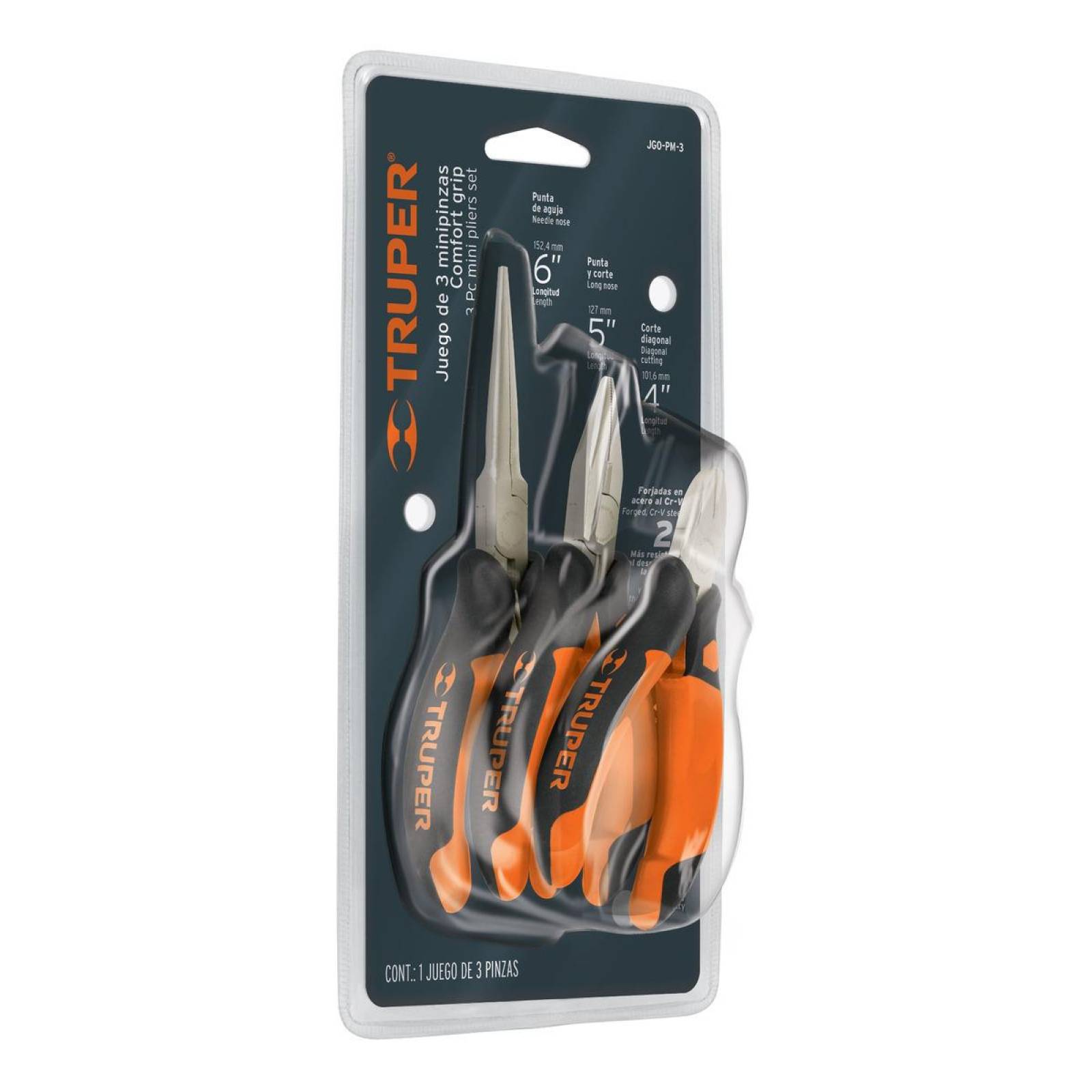Juego Pinzas Miniaturas 3 Piezas Truper 