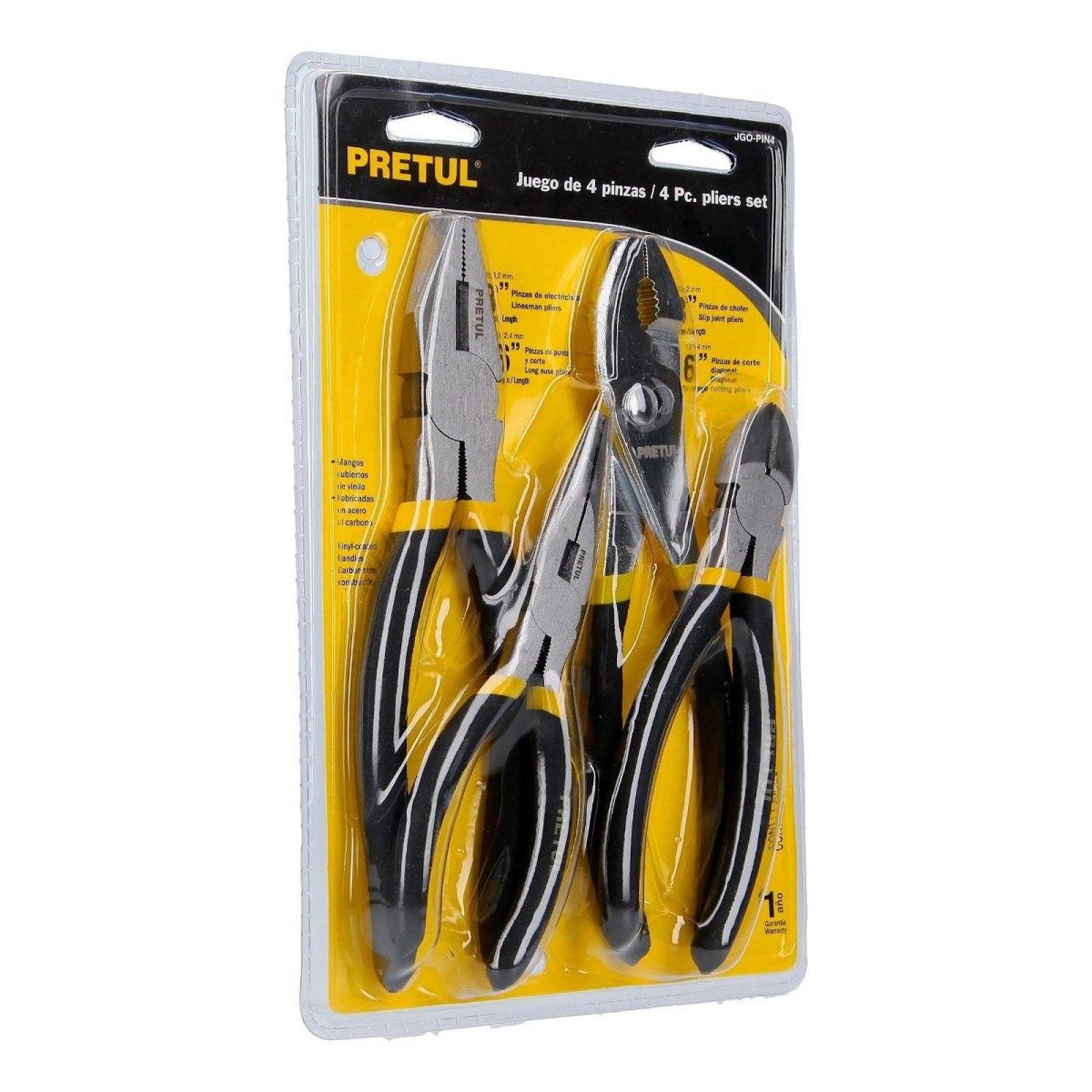 Juego De Pinzas 4 Piezas Pretul 