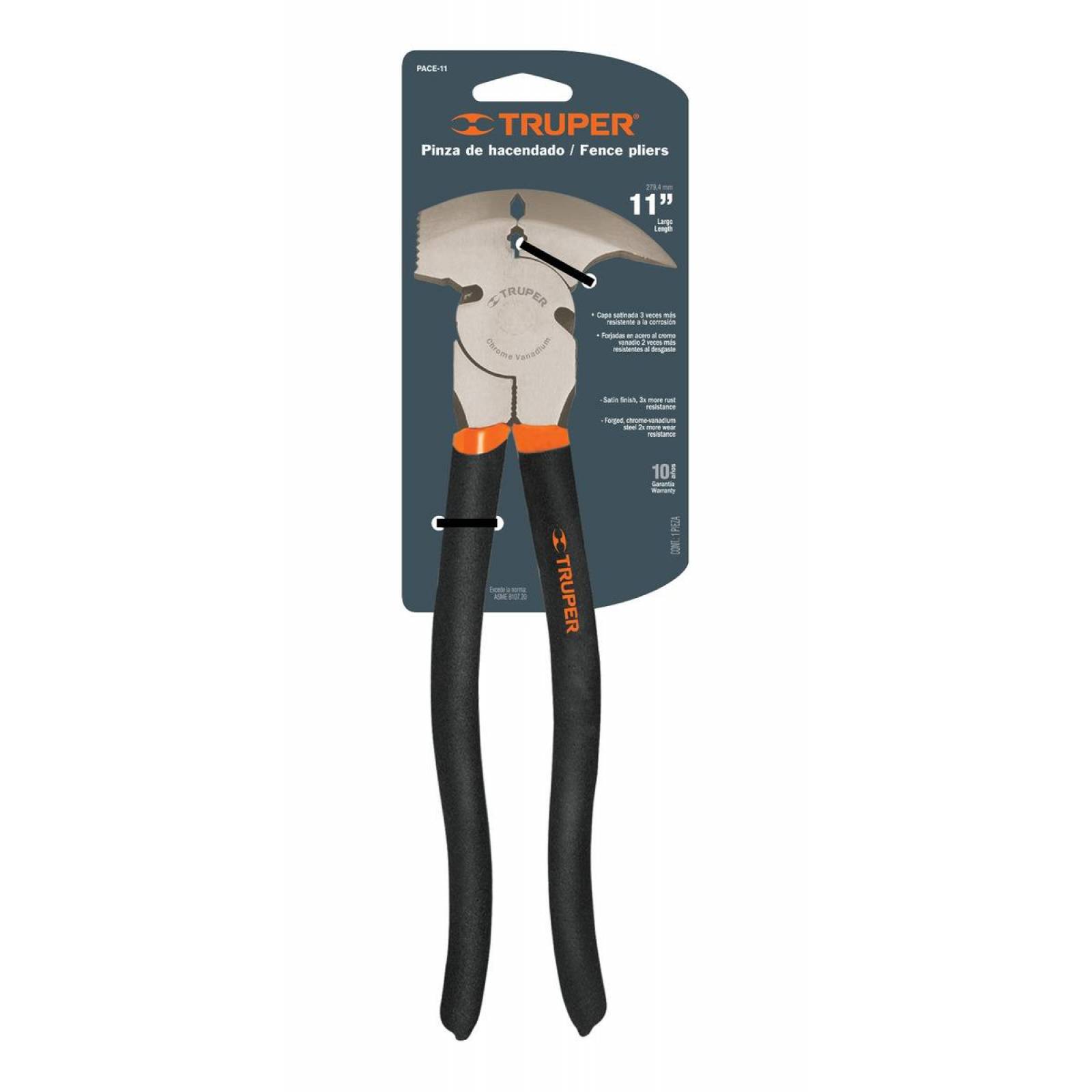 Pinza De Hacendado 11' Mango De Vinil Truper 