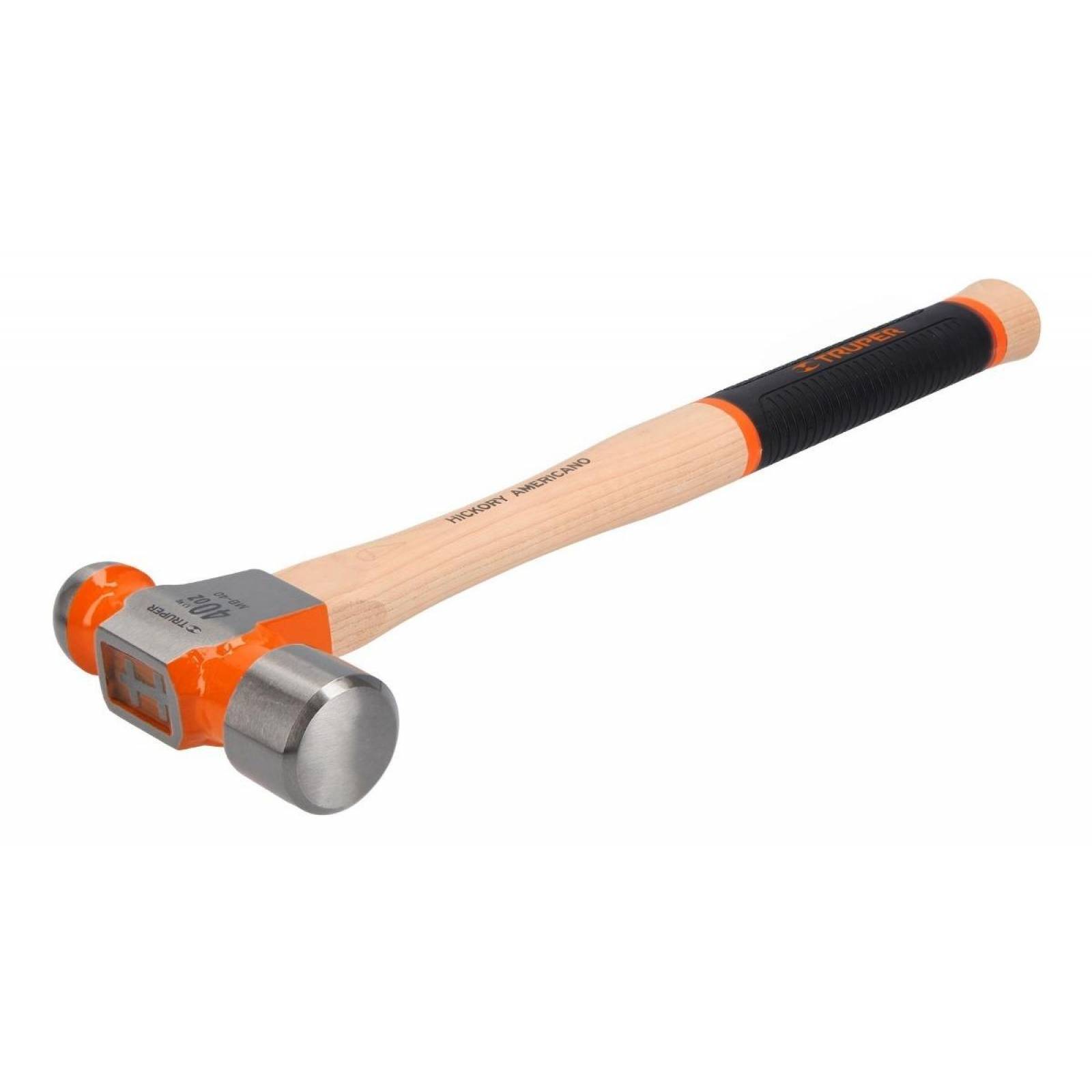 Martillo pulido de bola 40 oz mango hickory, Truper Grip 