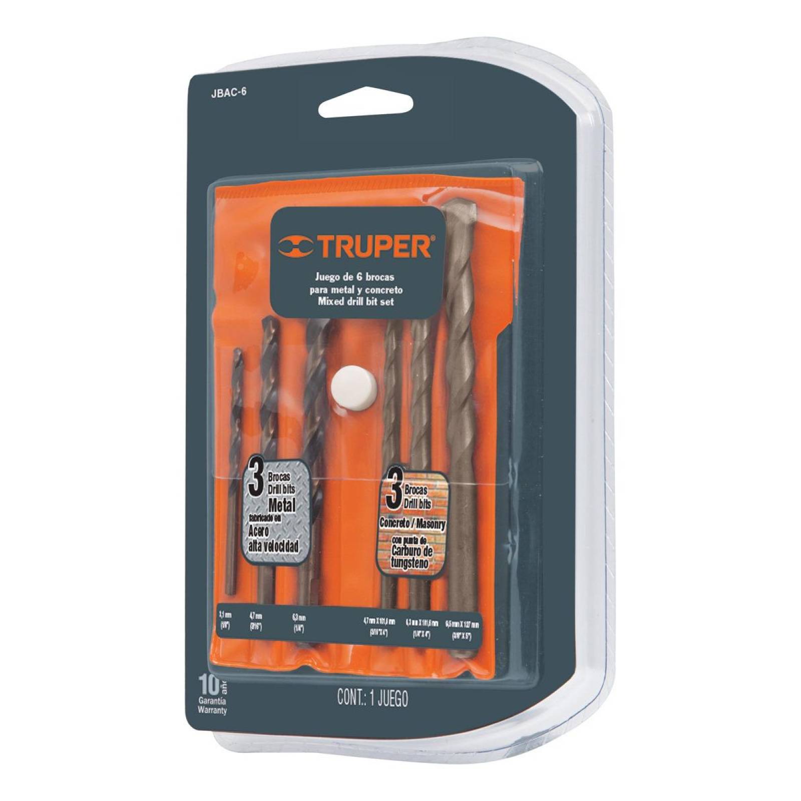 Juego De Brocas Mixtas Metal Y Concreto 6 Pieza Truper 