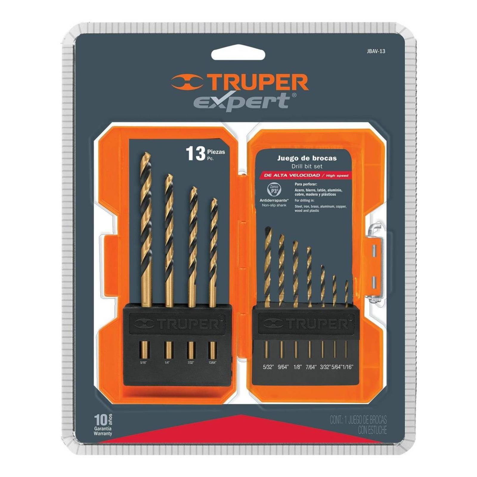 Juego De Brocas P/metal 13 Piezas Truper 