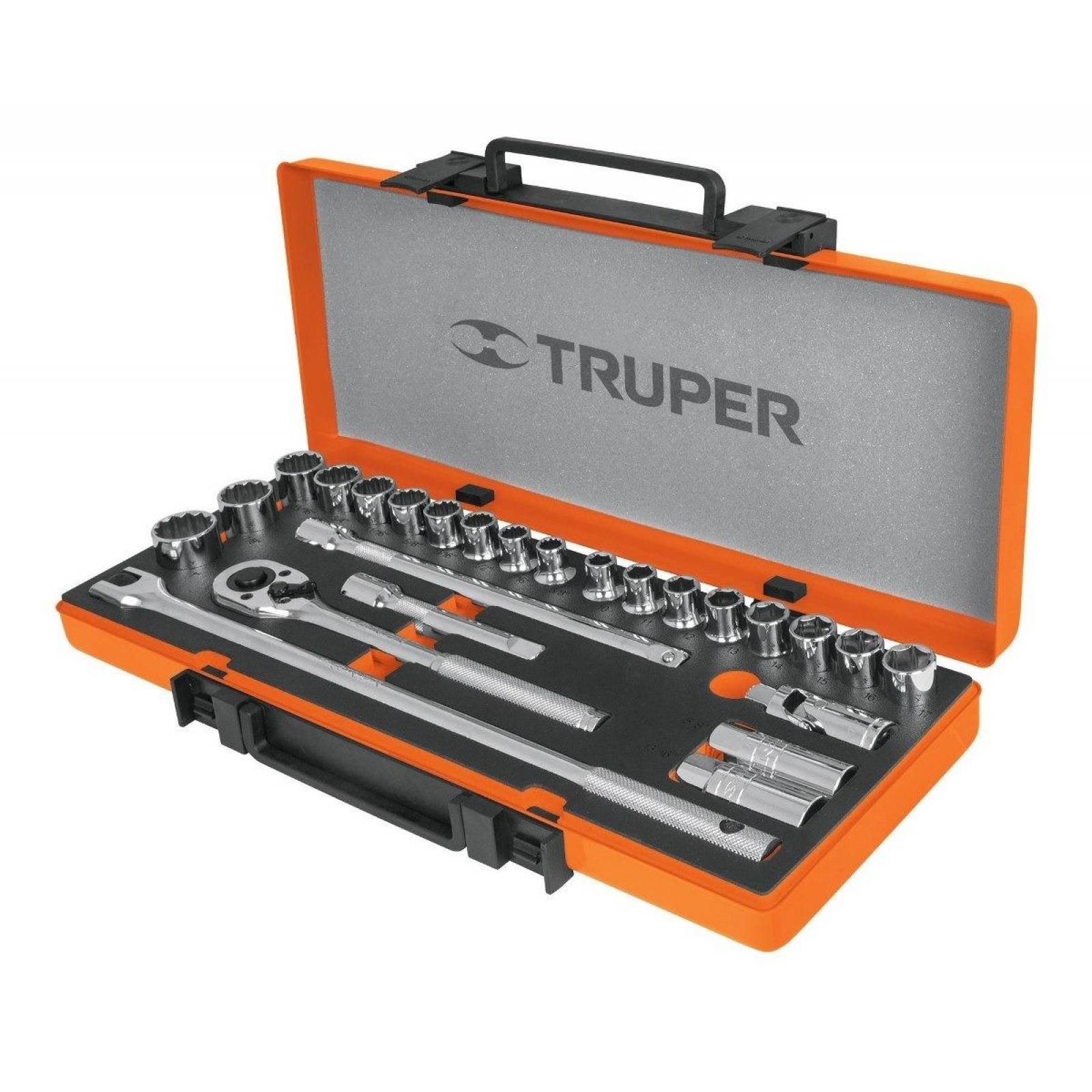 Juego De Autocle Cuadro 1/2 26 Piezas Std Y Mm Truper