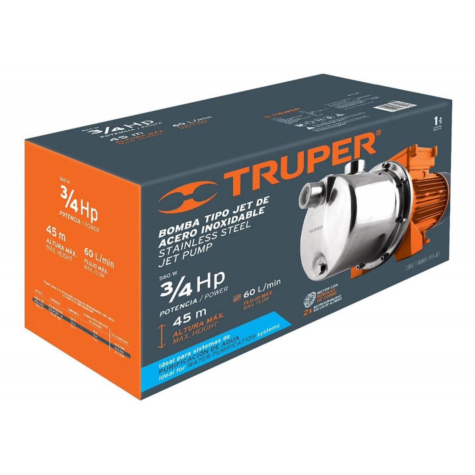 Bomba Para Agua Tipo Jet 3/4 Hp Truper