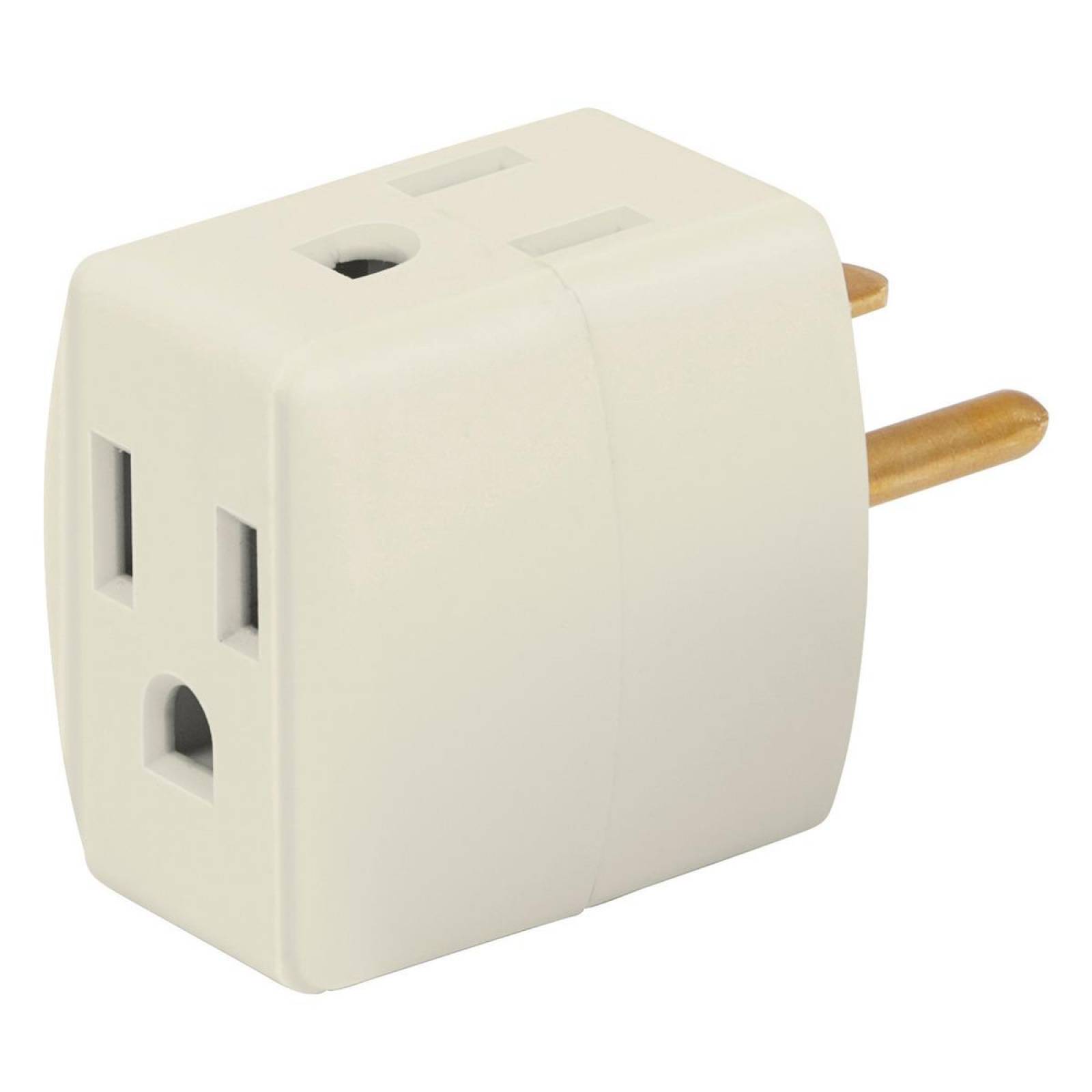 Multicontacto triple aterrizado, tipo cubo, Volteck