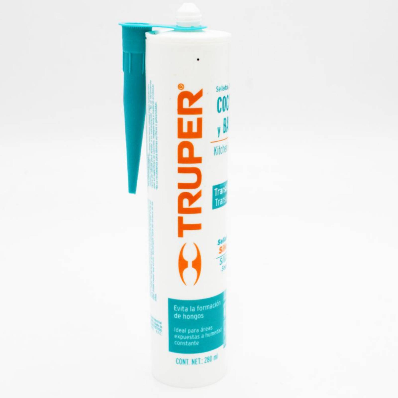 Silicón 100% Para Baños Y Cocina Transparente Truper 