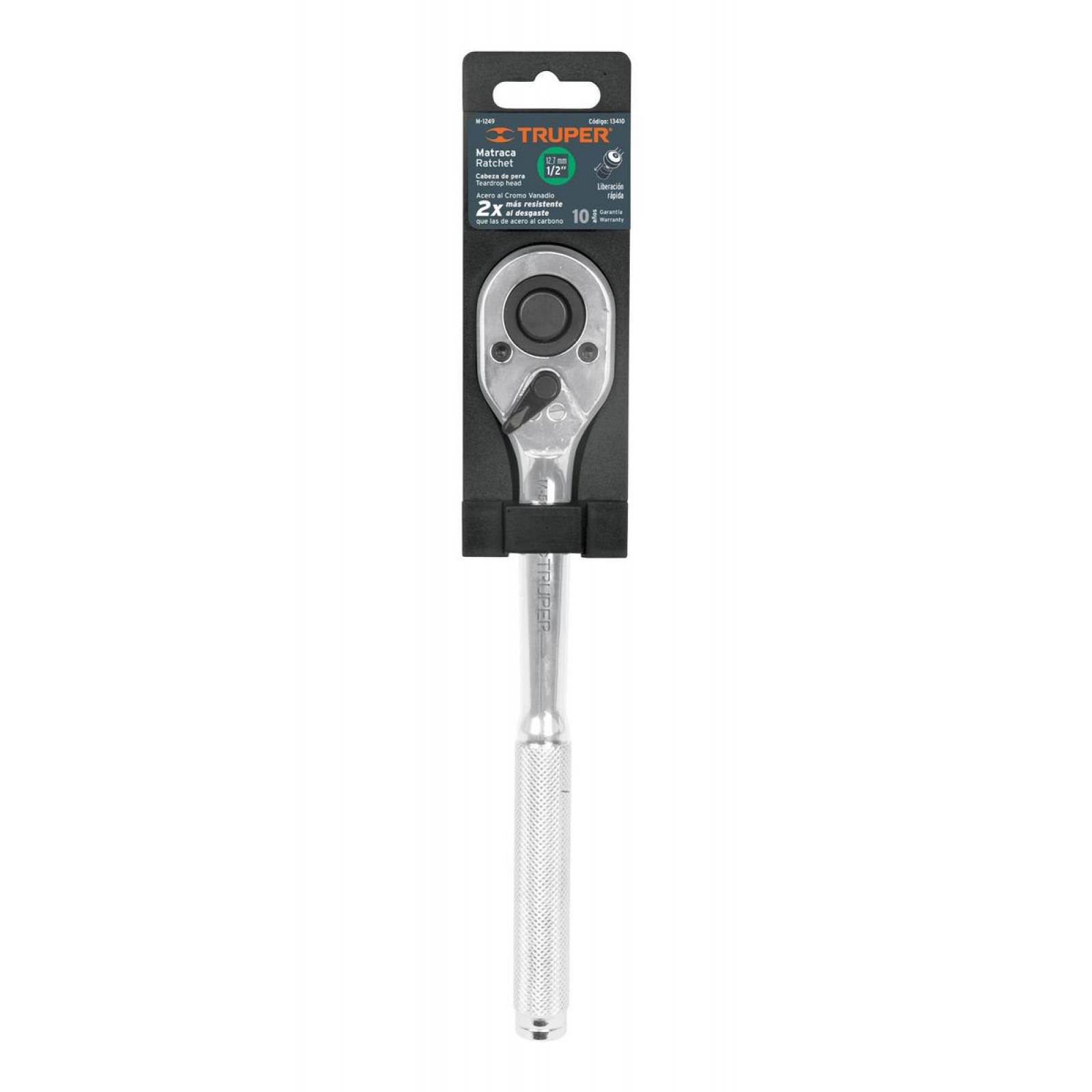 Matraca Cabeza De Pera Para Dados Cuadro 1/2' Truper