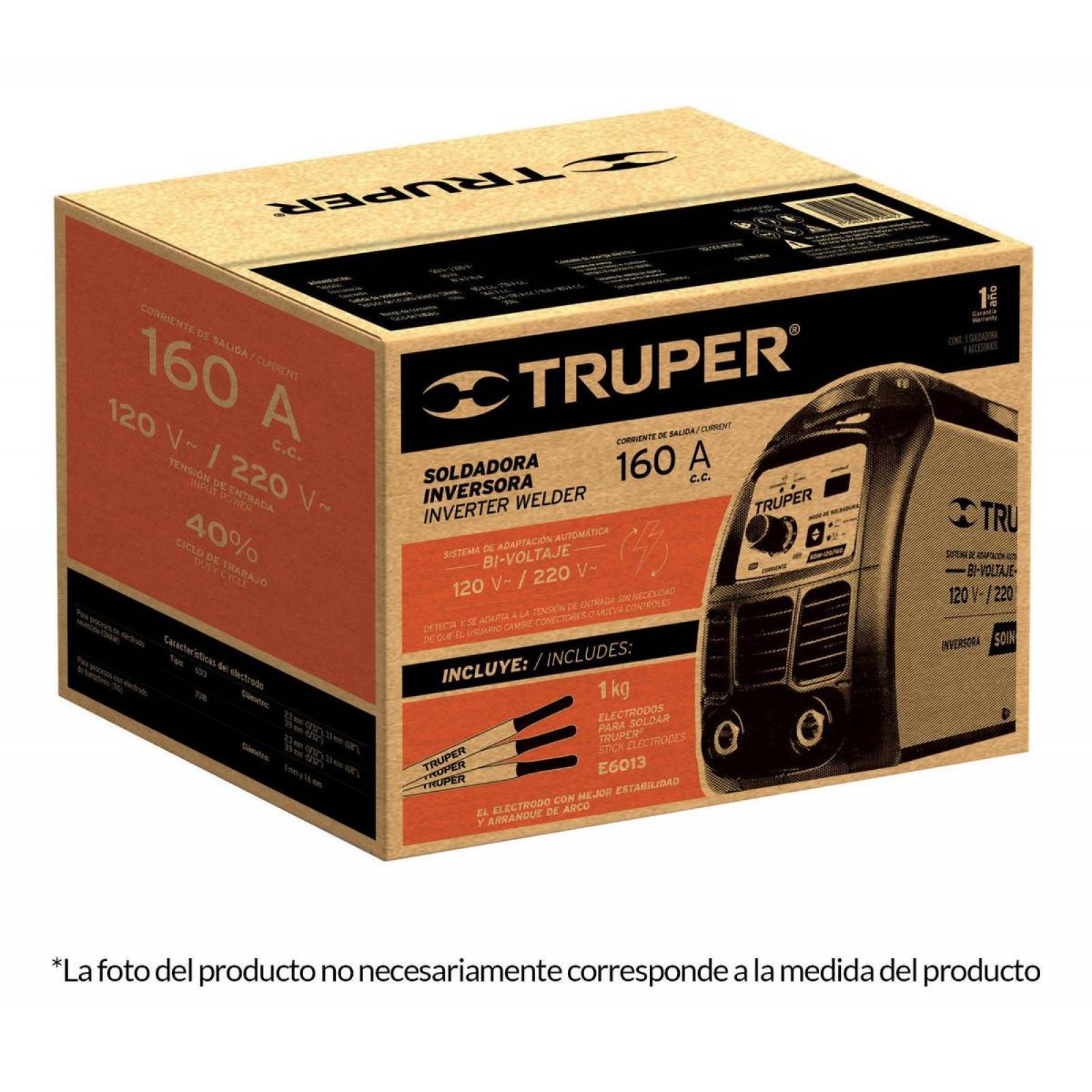 Soldadora Inversora 130 / 200 Amps Voltaje Dual Truper 