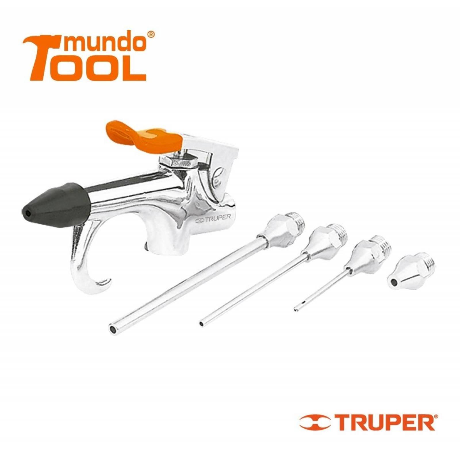 Juego De Pistola Y 5 Boquillas Para Compresor Truper 