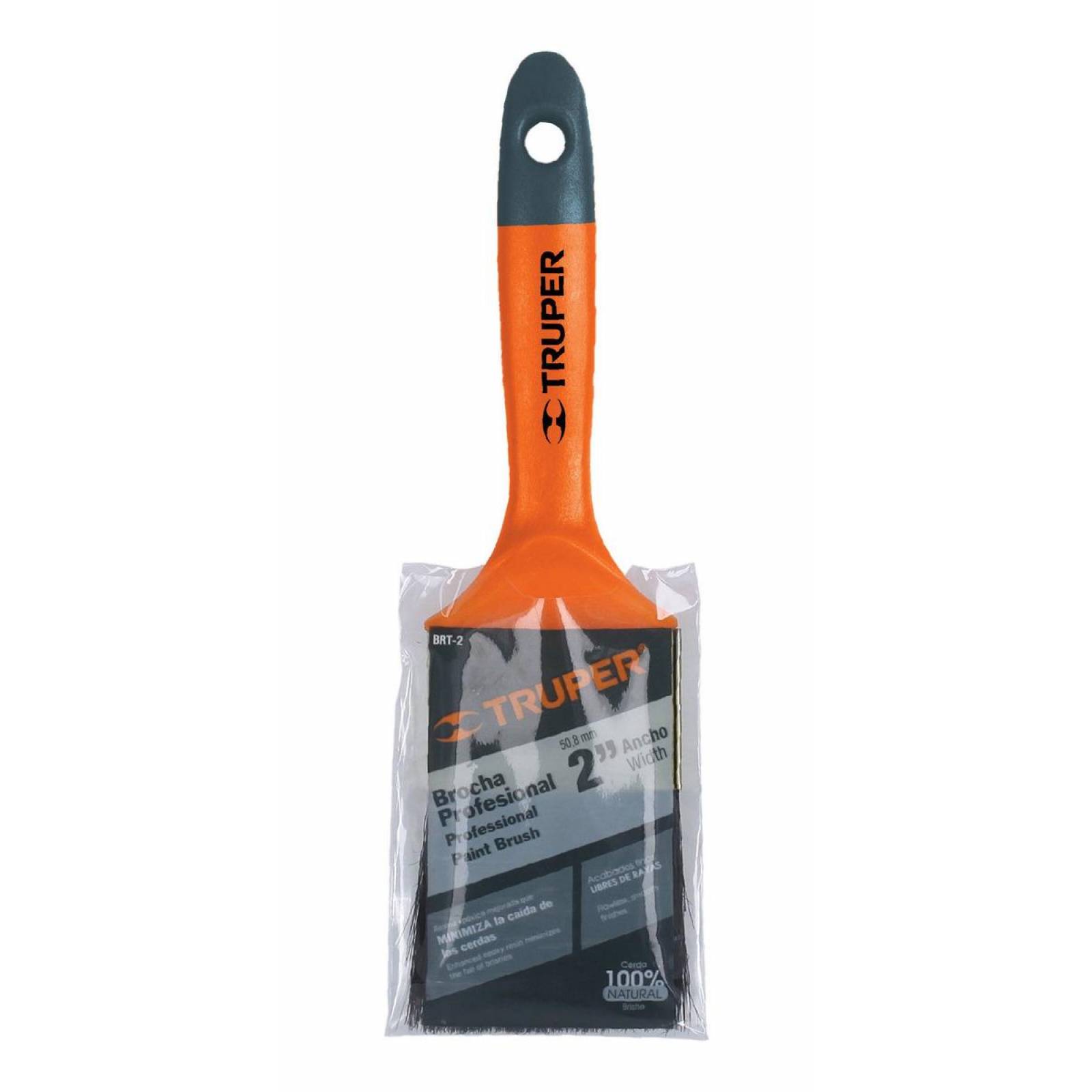 Brocha profesional de 2" con mango de plástico, Truper 