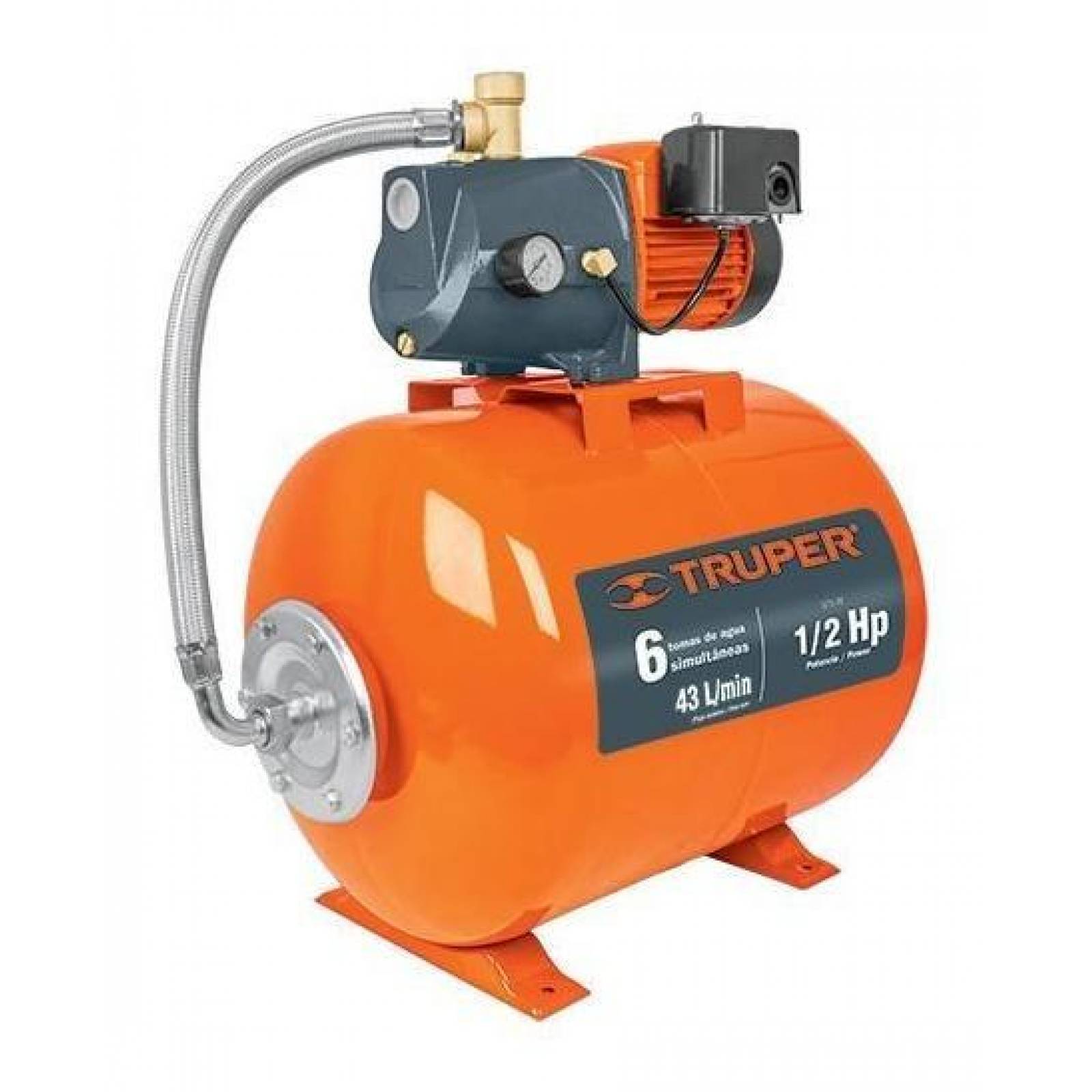 Hidroneumático De 1/2hp 50 Litros Truper