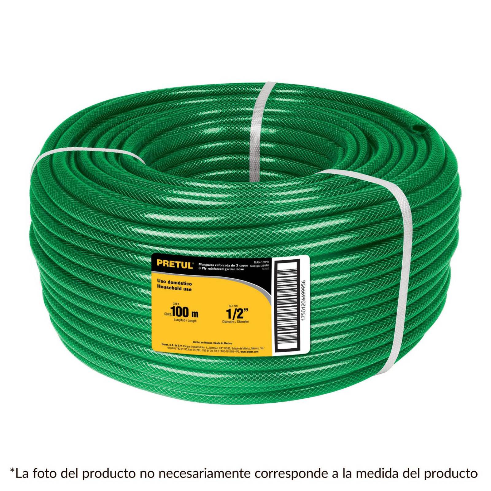 Manguera para Jardín 3/4" 3 capas 100m Pretul 