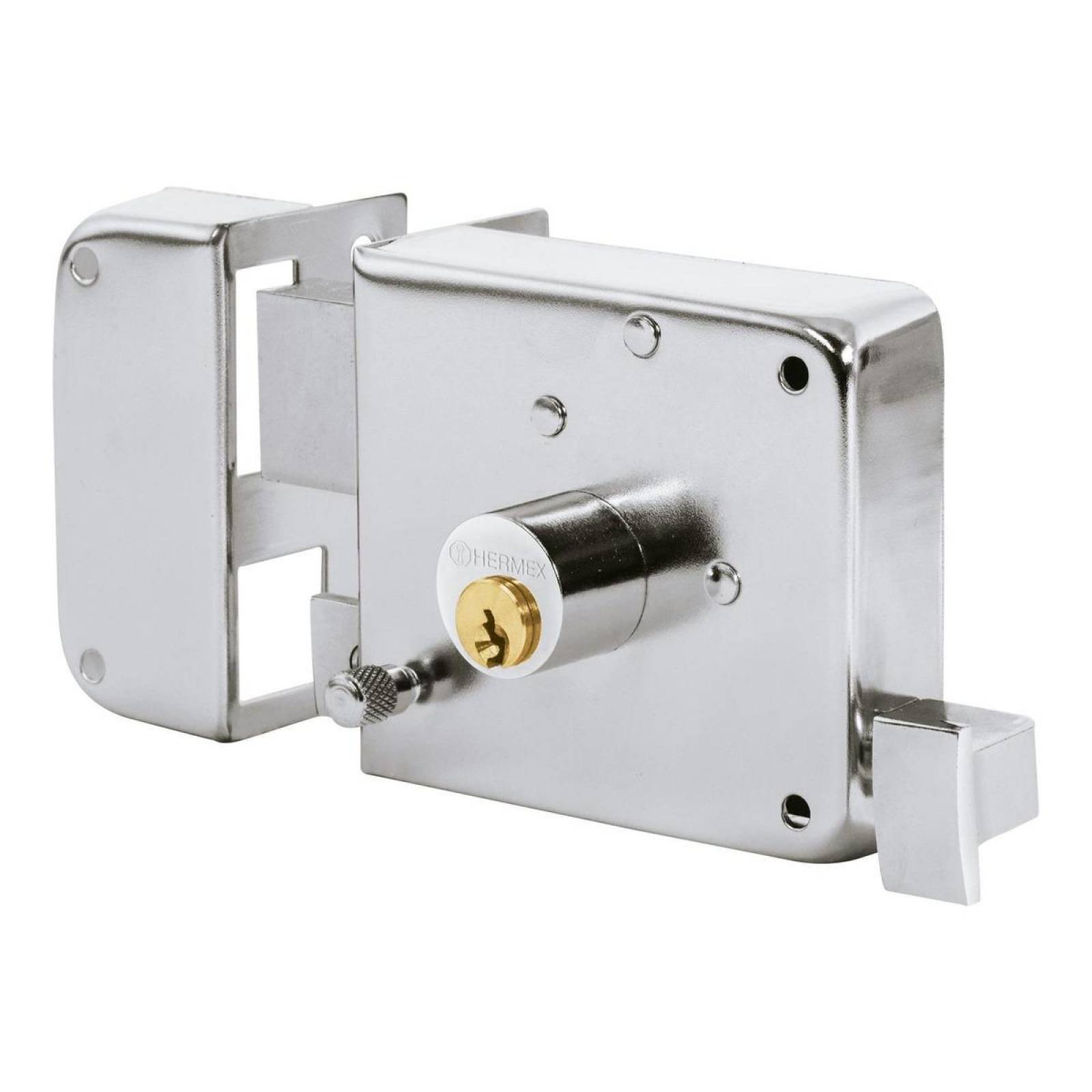 Cerradura Sobreponer Clasica Instala-fácil Izq. Cromo 