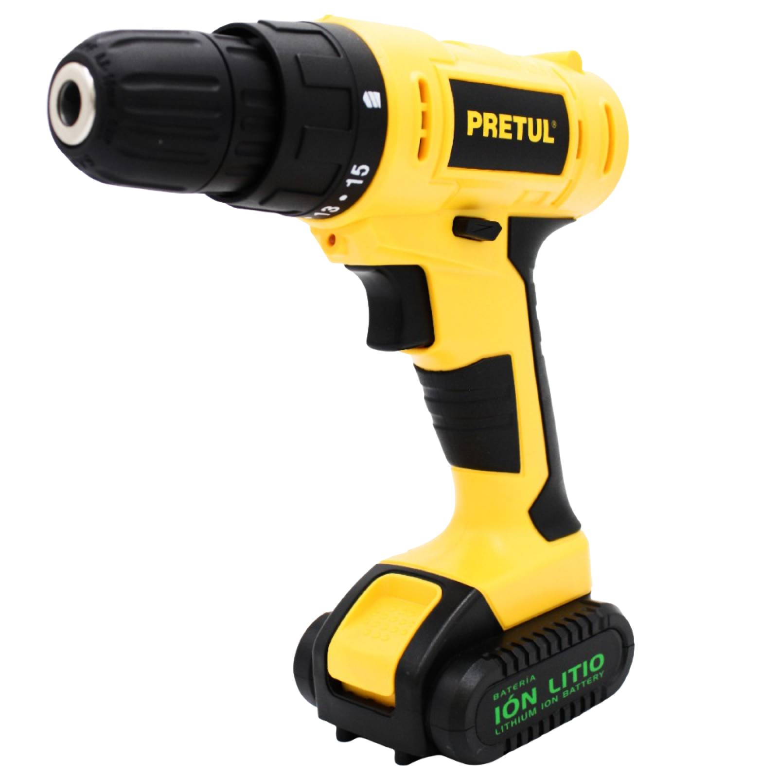 Taladro inalámbrico 3/8", 12 V, Pretul 