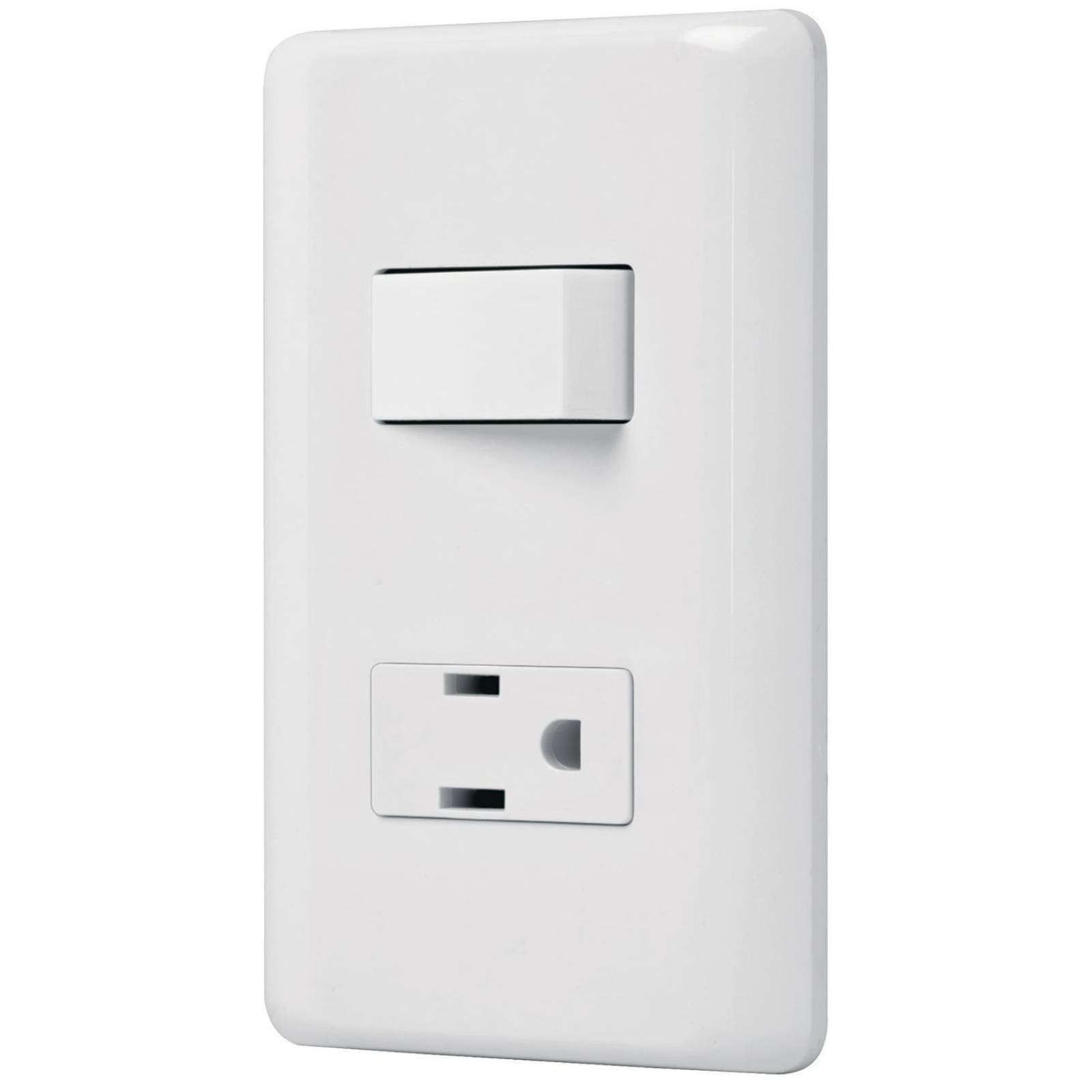 Placa armada contacto e interruptor sencillo, Volteck Basic Volteck