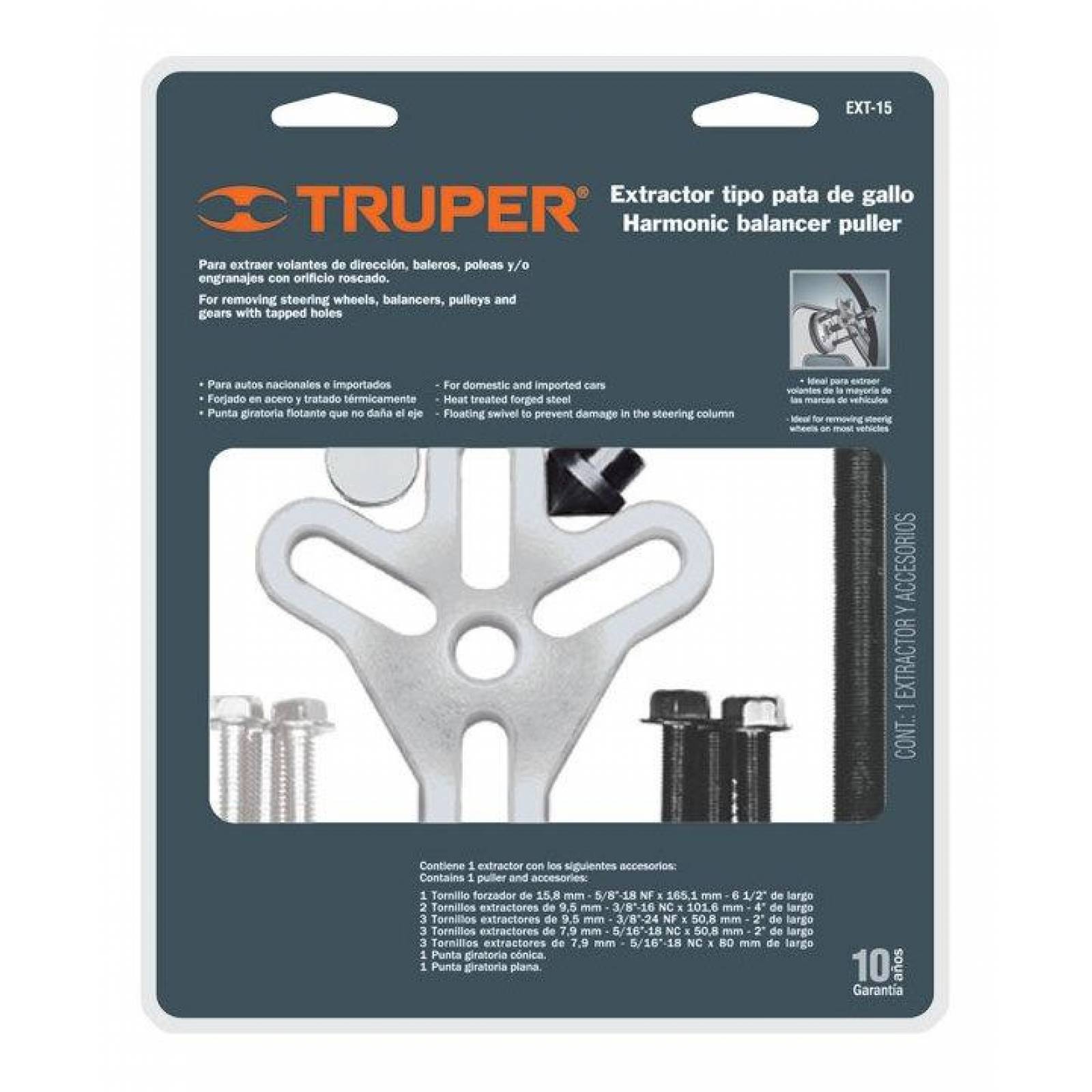 Juego De Extractor Tipo Pata De Gallo Con 15p Truper 