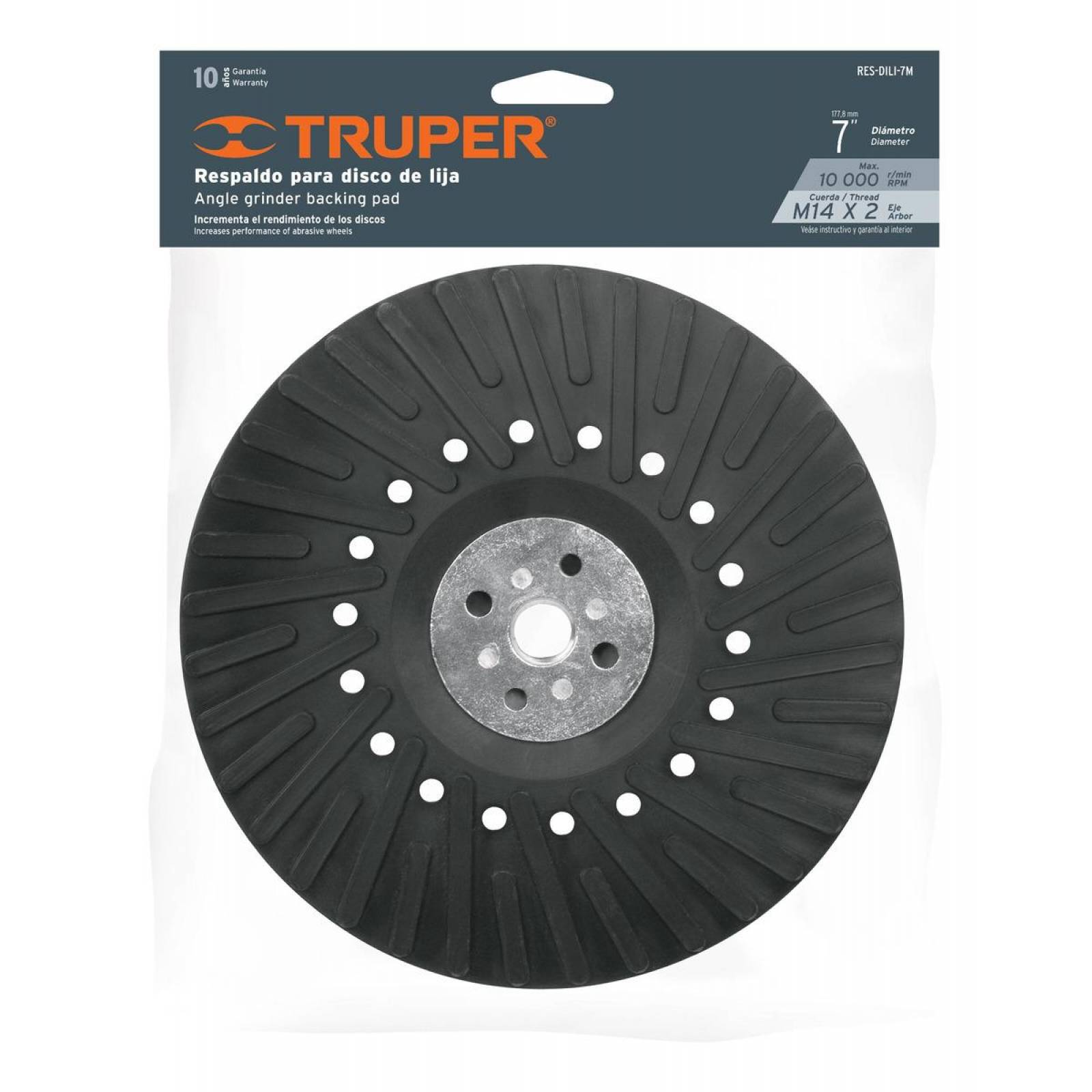 Respaldo Disco De Lija 7' Rosca Milimétrica Truper