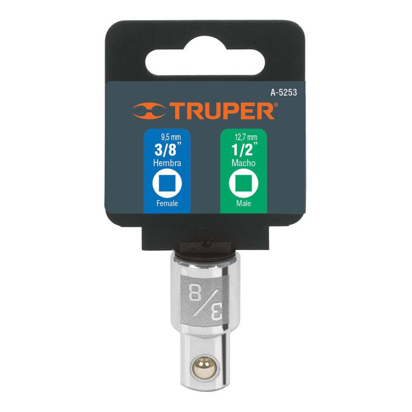 Adaptador Para Matraca De Cuadro 3/8' A 1/2' Truper 