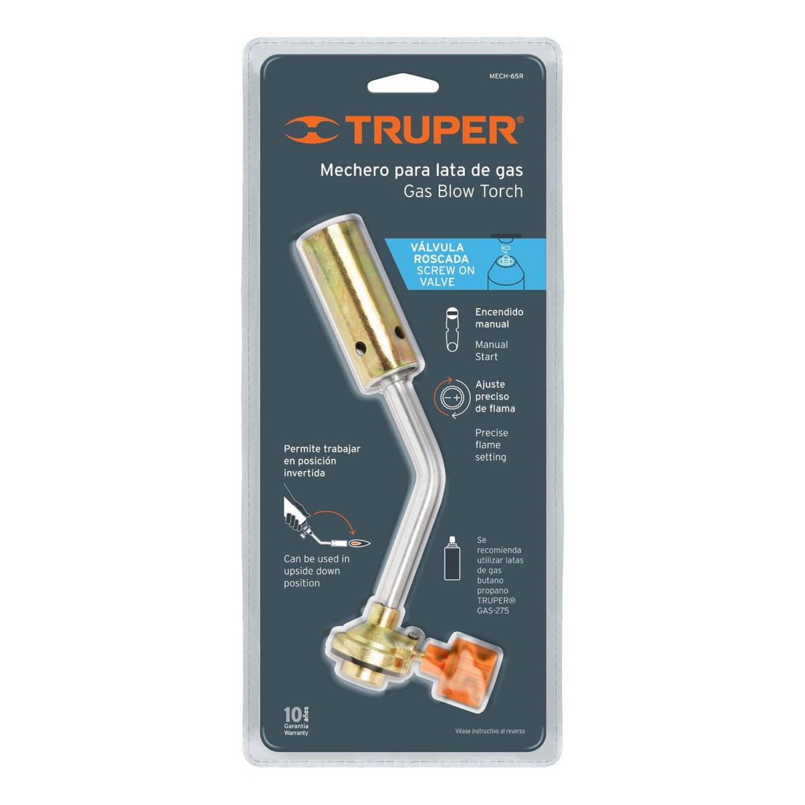 Mechero Para Lata De Gas 65 Mm Roscada Truper 