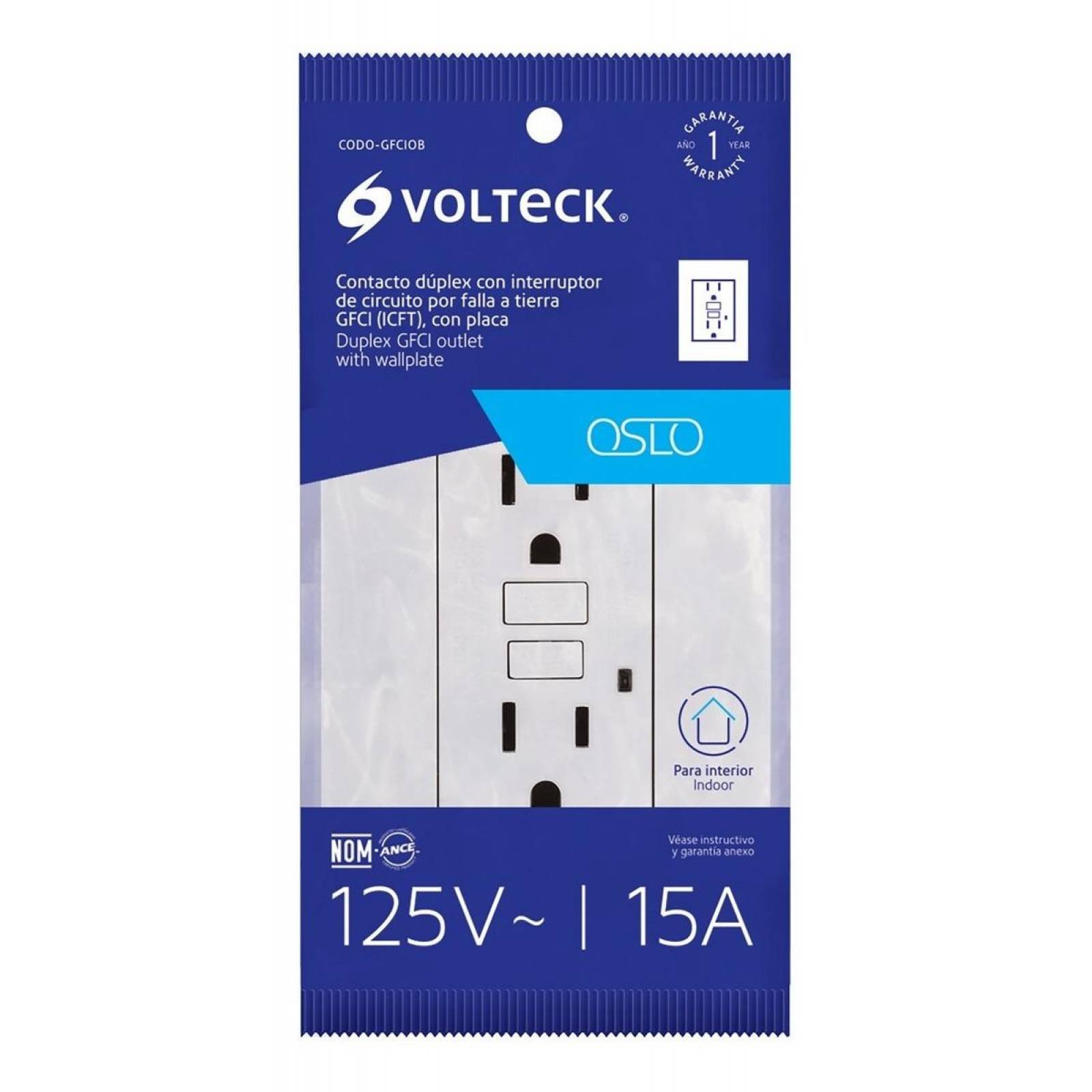 Contacto Dúplex Falla A Tierra Gfci (icft) Volteck 