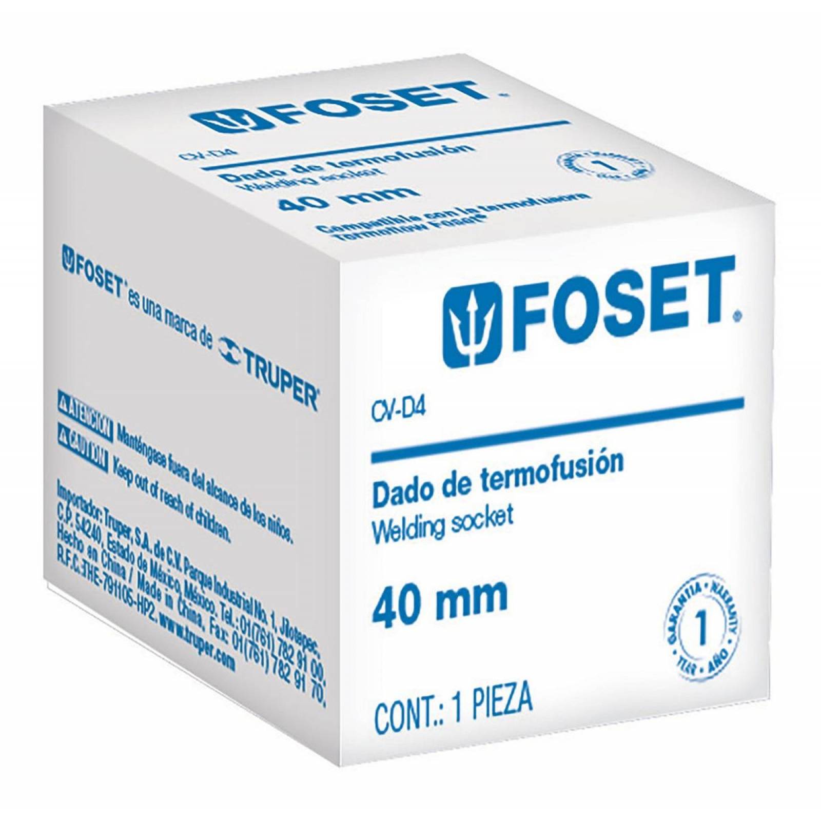 Dado Para Termofusora De 40 Mm Foset 