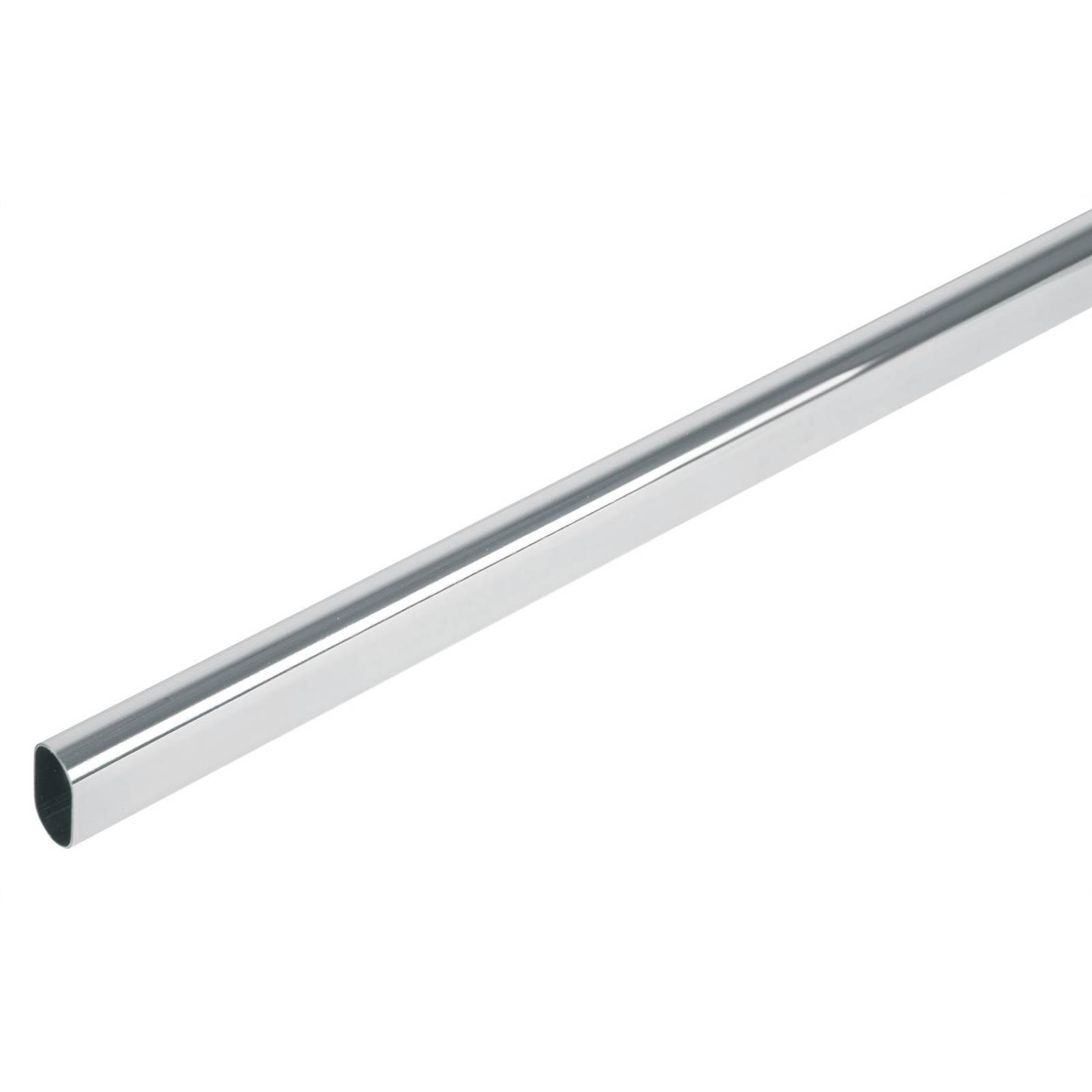 Tubo ovalado cromado para closet Hermex 